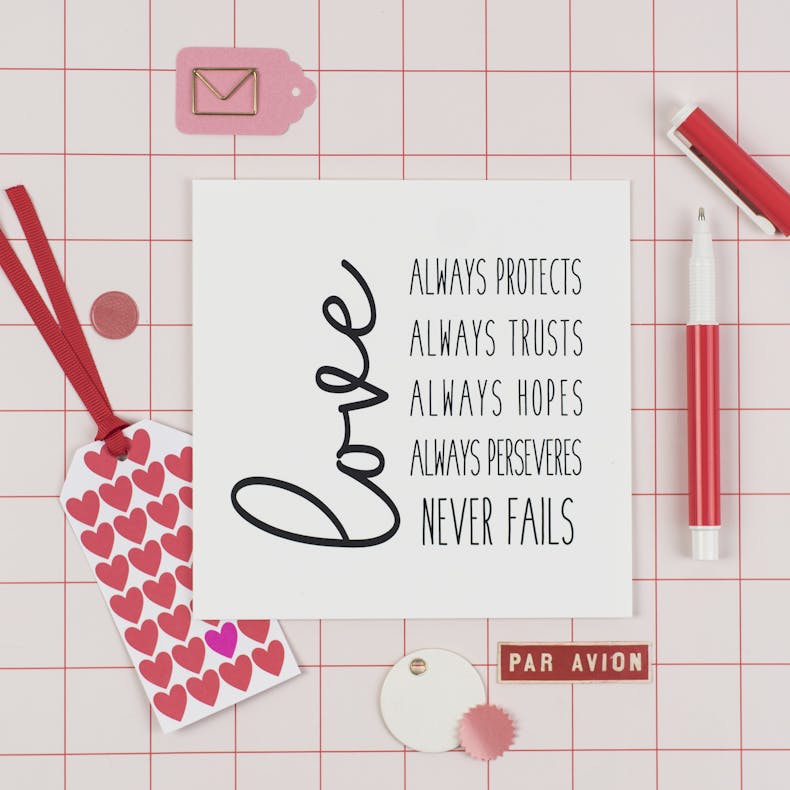 1 Corinthians 13 Valentines Card