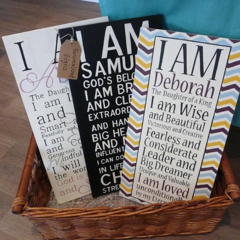 13 Personalised I Am Signs Beazhive