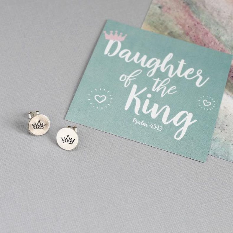 16 Crown Princess Stud Earrings Jordan Lily Designs