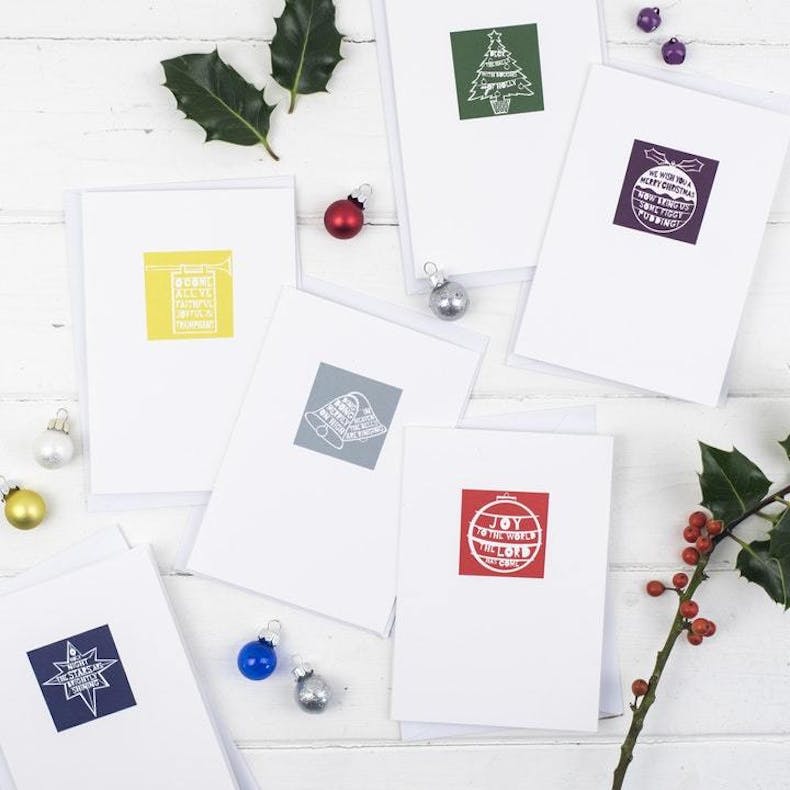 Carol Cut Out Style Christian Christmas Cards UK