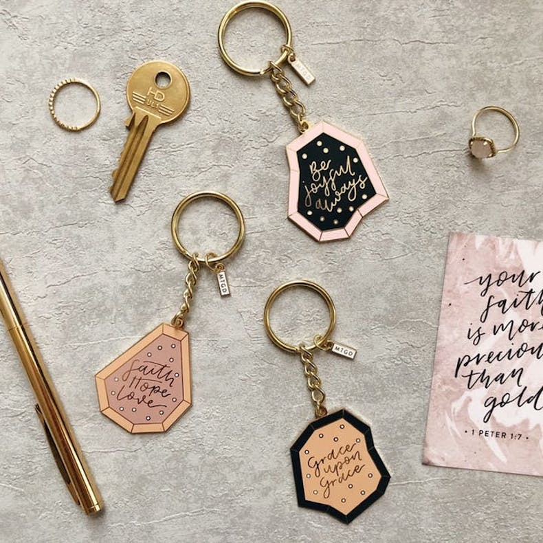 3 Grace Upon Grace Keyring More Than Gold Designs