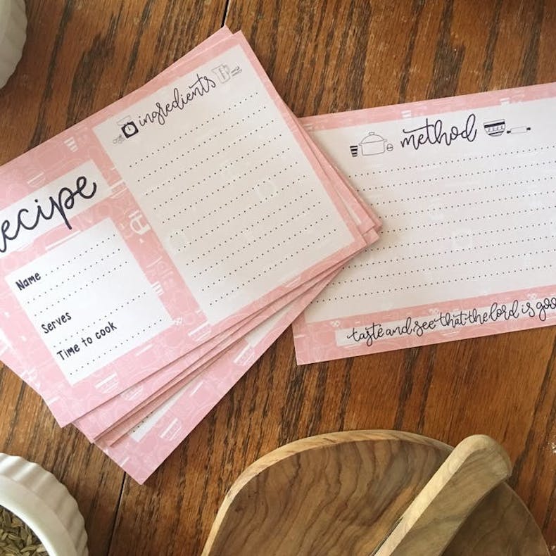 5 Taste And See Recipe Cards April Made