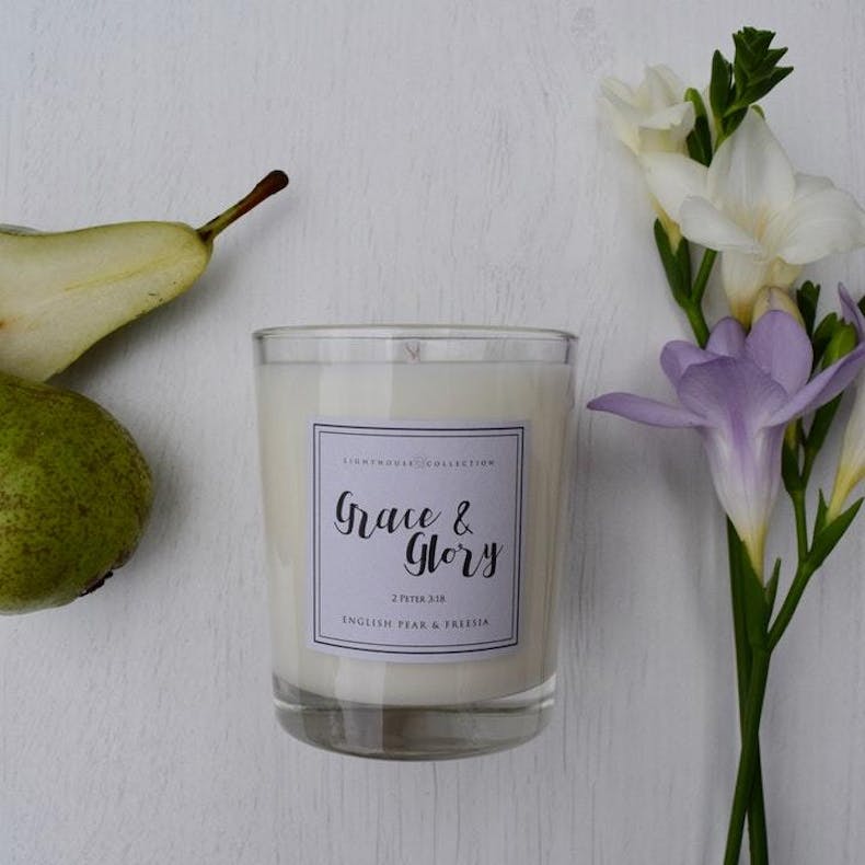 Grace & Glory Christian Candle | Whitehouse Collective @ Cheerfully Given