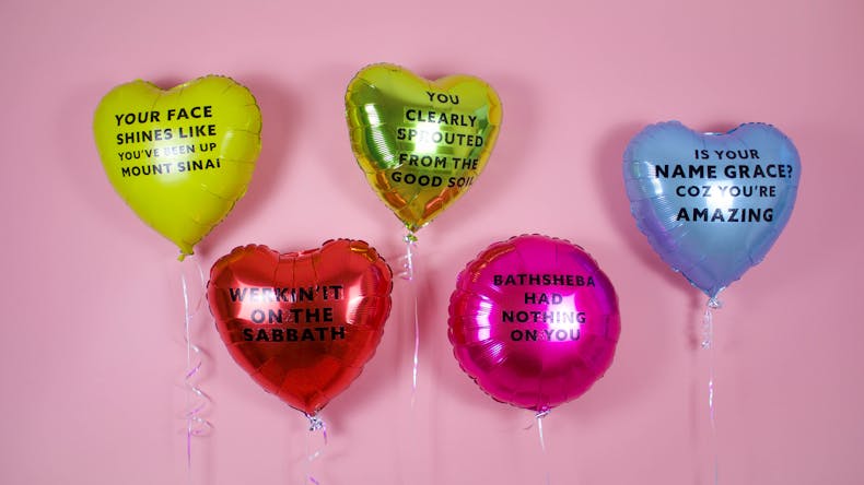 Christian Chat Up Lines - Bible Compliment Balloons