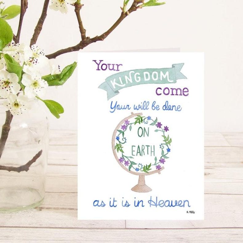 Lord’S Prayer Ordination Card By Alice And The Mustard Seed