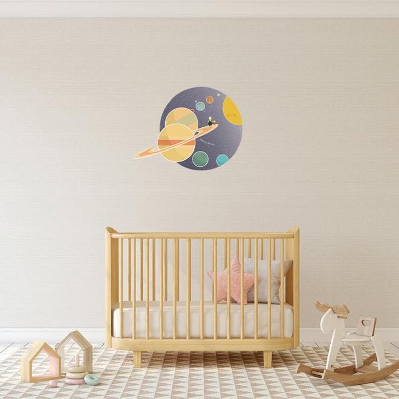 Planets and Space Decal Christian Wall Decals | Wonderfully Made | Cheerfully Given