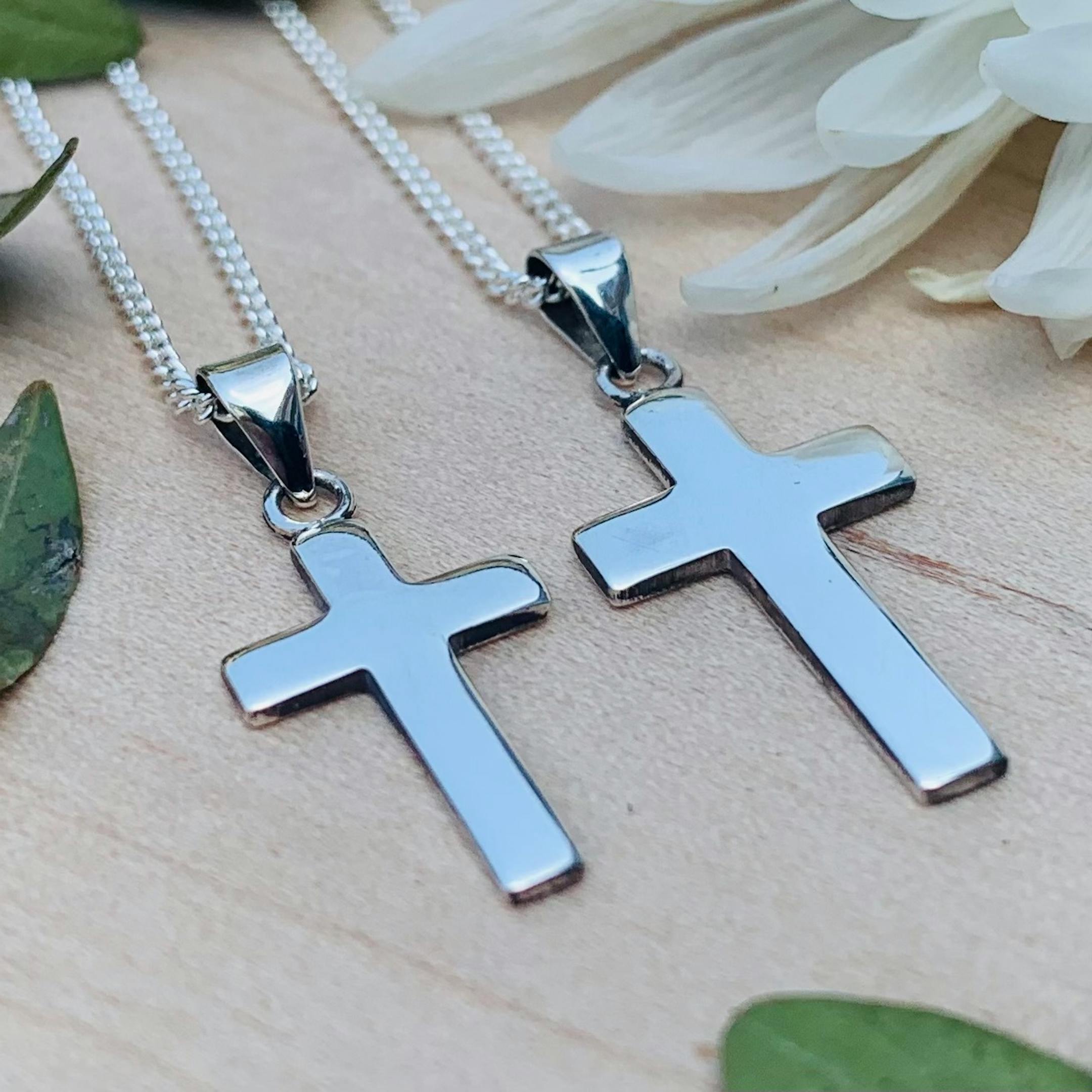 Cross Chain GAVU 925 Sterling Silver Small Cross Necklace For