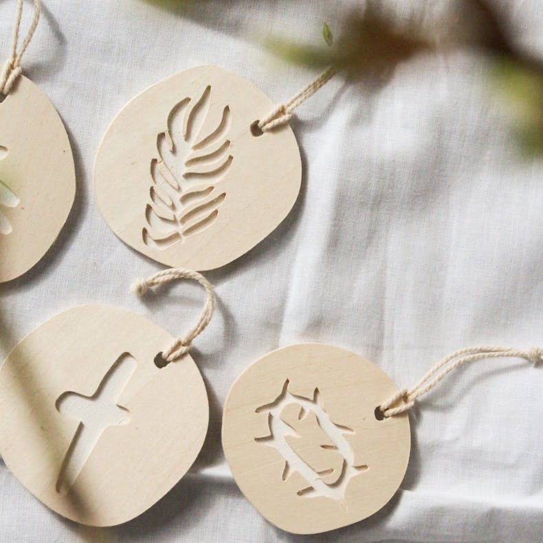 Wooden Cutout Christian Easter Decorations | Wild Atonement @ Cheerfully Given