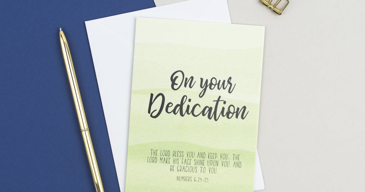 Sharon white designs A6 Dedication Card - On your dedication card -… | Cheerfully Given