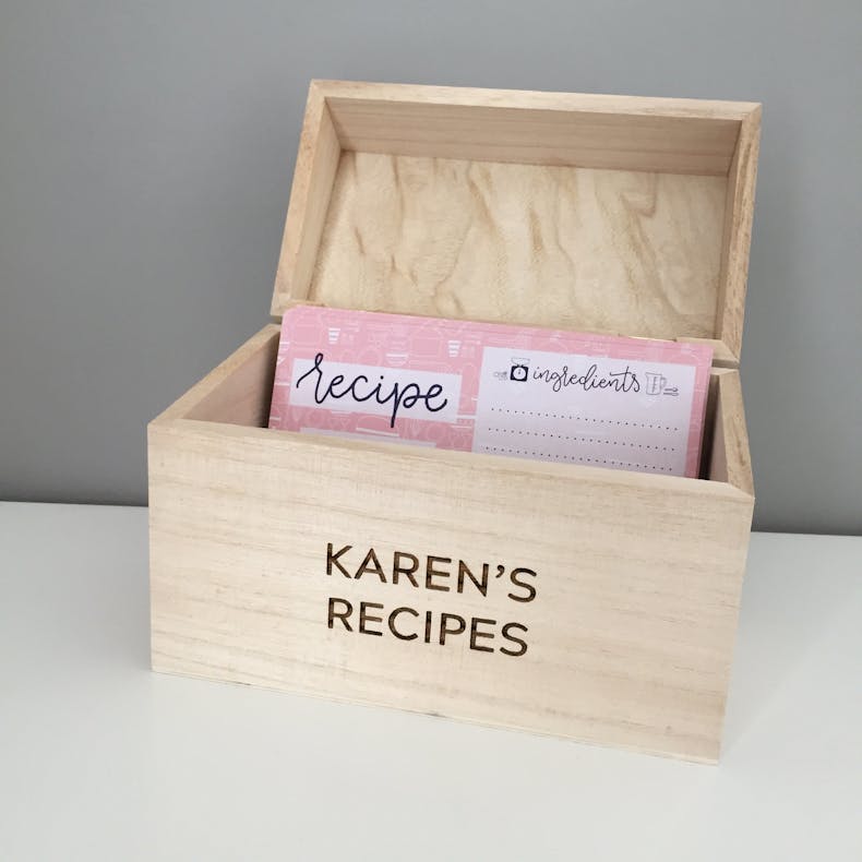 Personalised Recipe Box | Creative Bea | Cheerfully Given | Christian Gifts UK