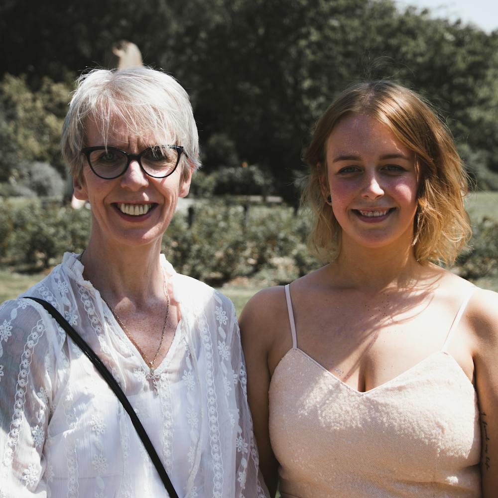 Head shots of Maggie and Courtney of Christian Lettering Company at Cheerfully Given
