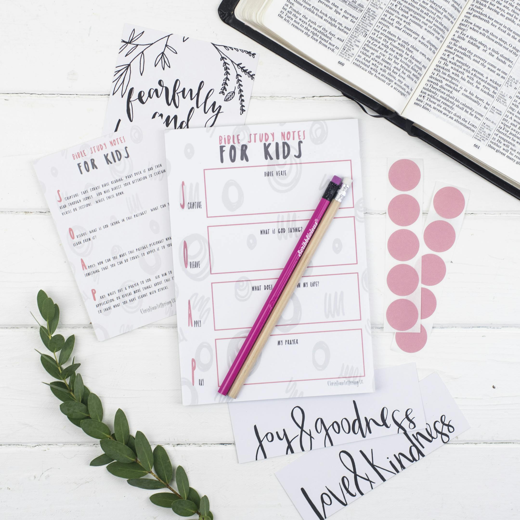Bible Study Set for Kids - Glory - Christian Lettering Company