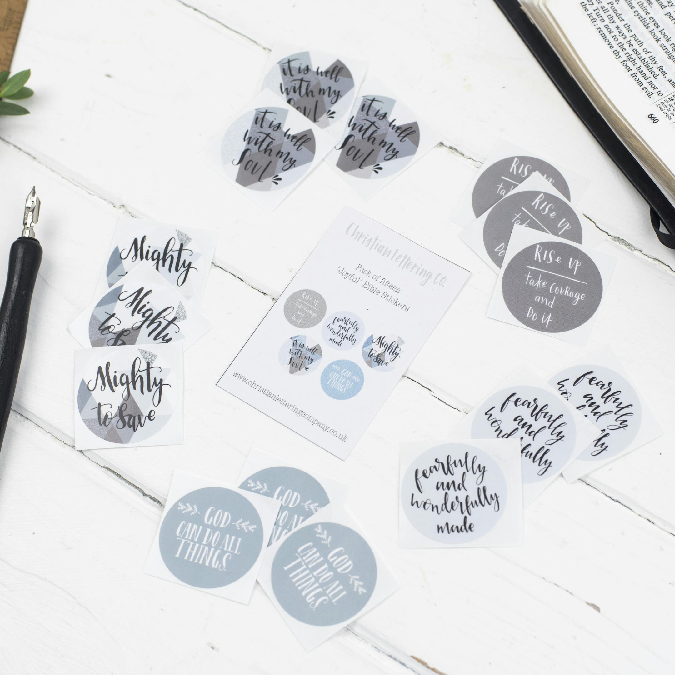 Bible Verse Stickers - Joyful - Christian Lettering Company