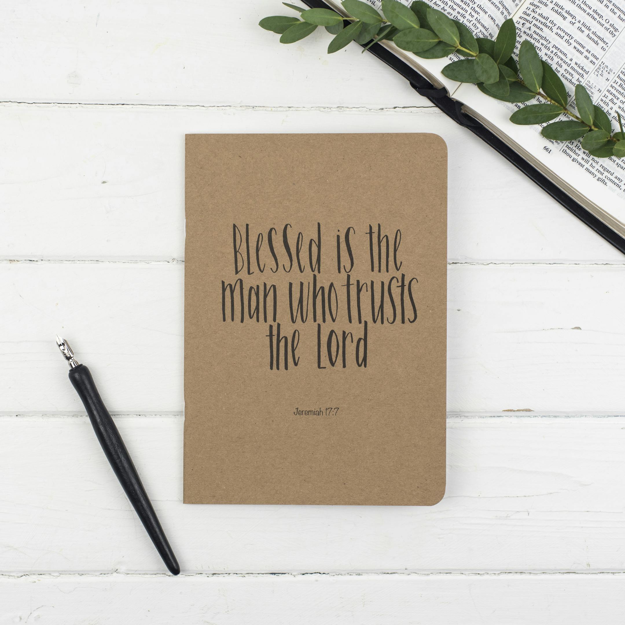 Blessed is the Man Prayer Journal - Jeremiah 17:7 - Christian Lettering Company