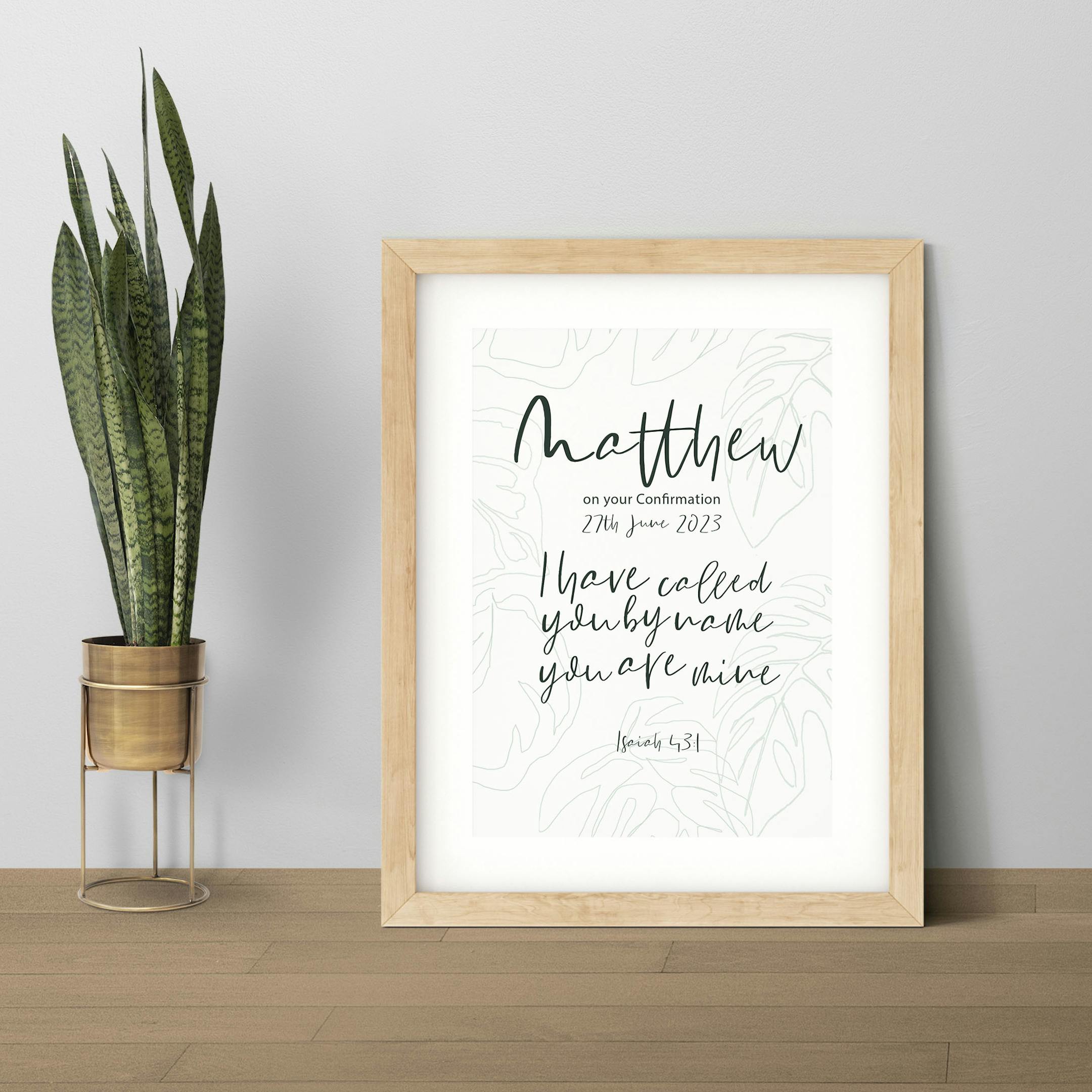 Personalised Print I have called you | Christian Lettering Company @ Cheerfully Given - First Communion Gifts