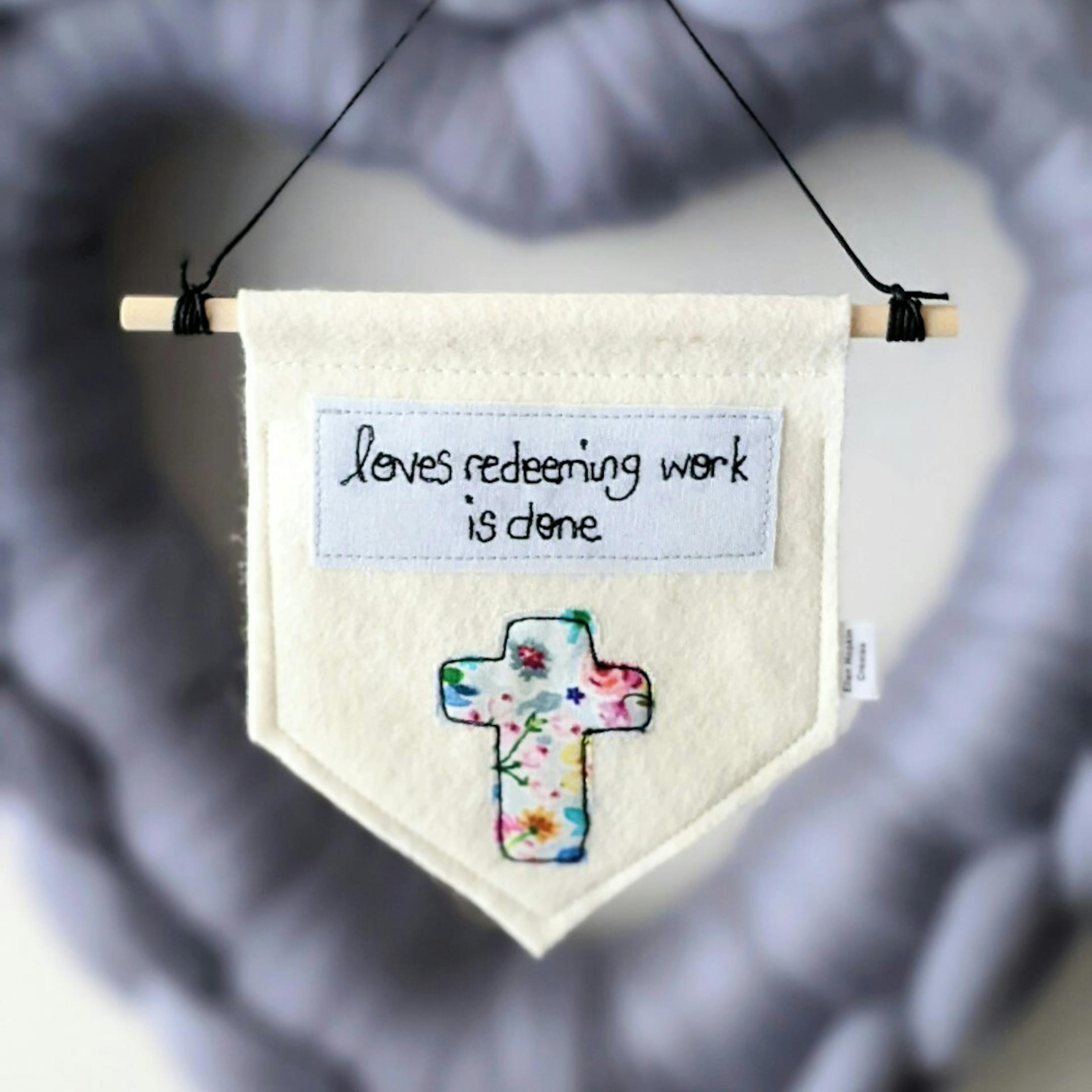 Easter Banner | Ellen Hopkin Creates | Cheerfully Given - Christian Easter Decor