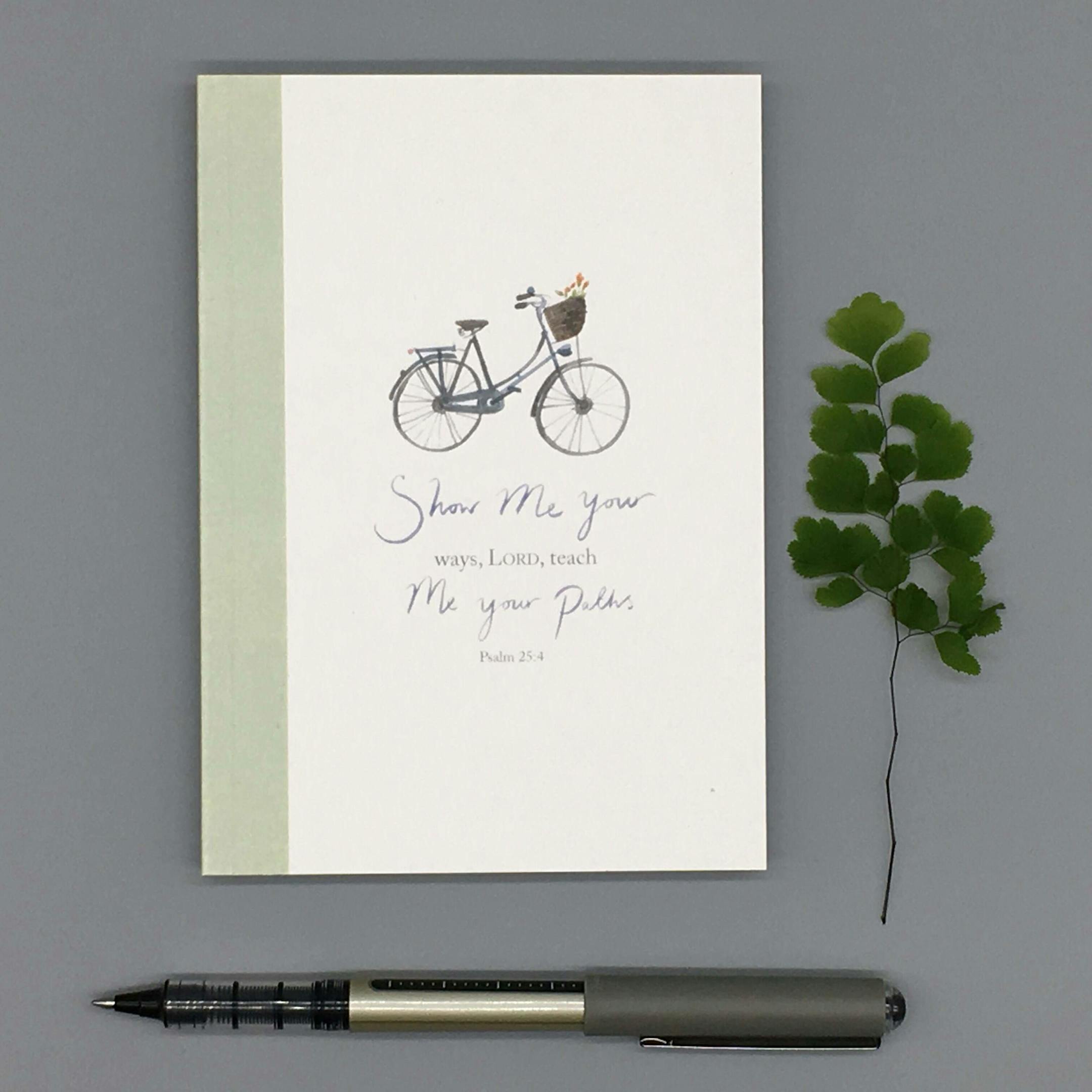 A6 Teach Me Notebook - Psalm 25:4 - Forget-Me-Not Christian Cards