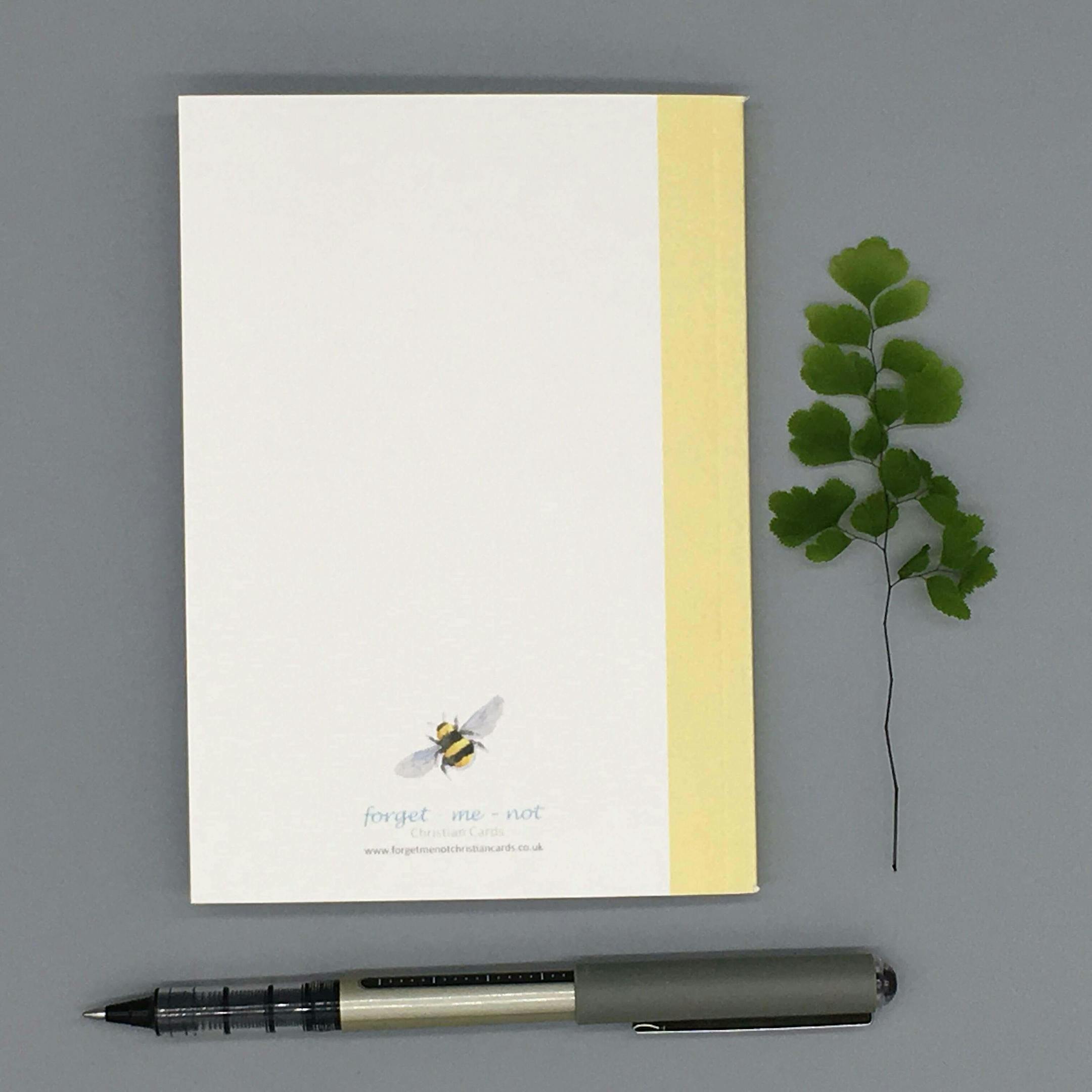 Bee Back - Proverbs 16:24 Notebook - Forget-Me-Not Christian Cards