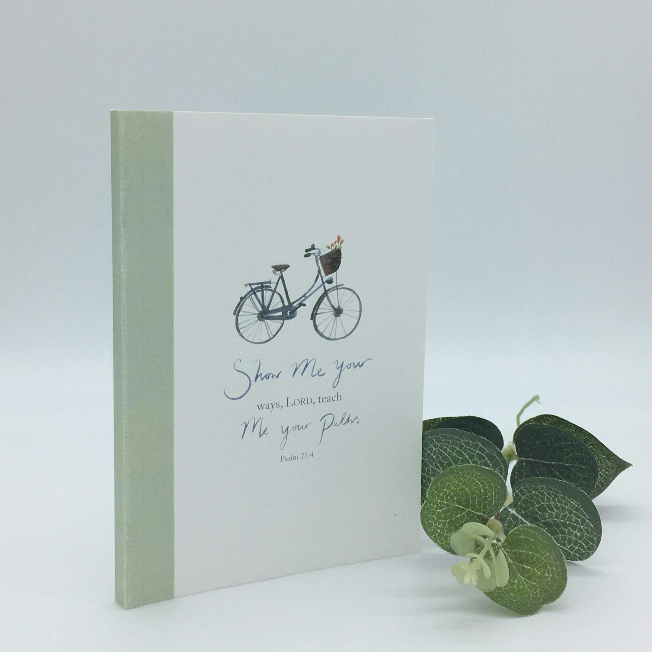 Bike Notebook - Psalm 25:4 - Forget-Me-Not Christian Cards