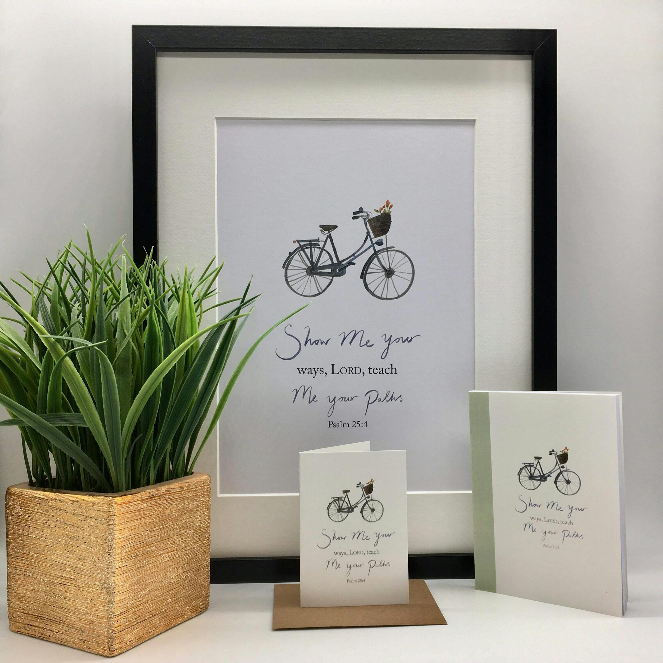 Bike Teach Me Psalm 25:4 - Forget-Me-Not Christian Cards