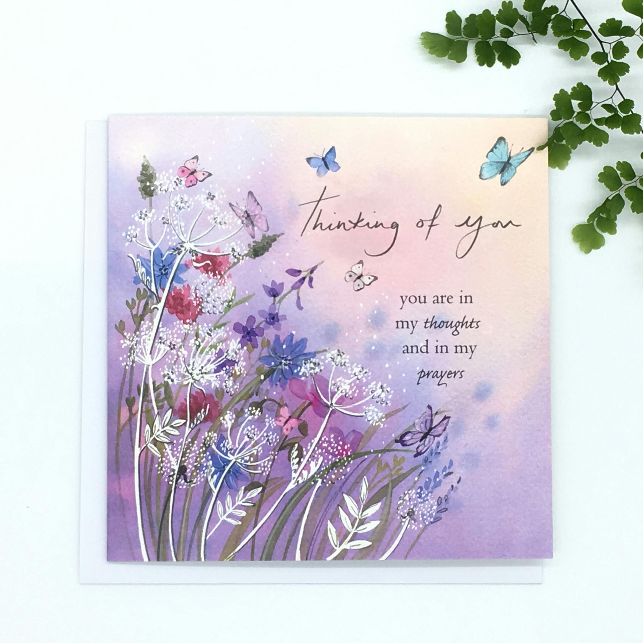 Meadow Thinking of You Card - Jeremiah 29:11 - Forget-Me-Not Christian Cards