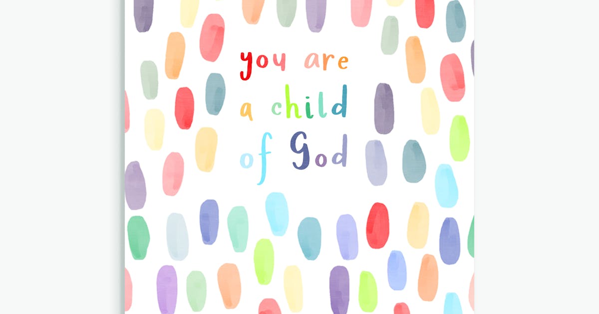 Babys first christmas girl Child of God, A6 Card | Cheerfully Given