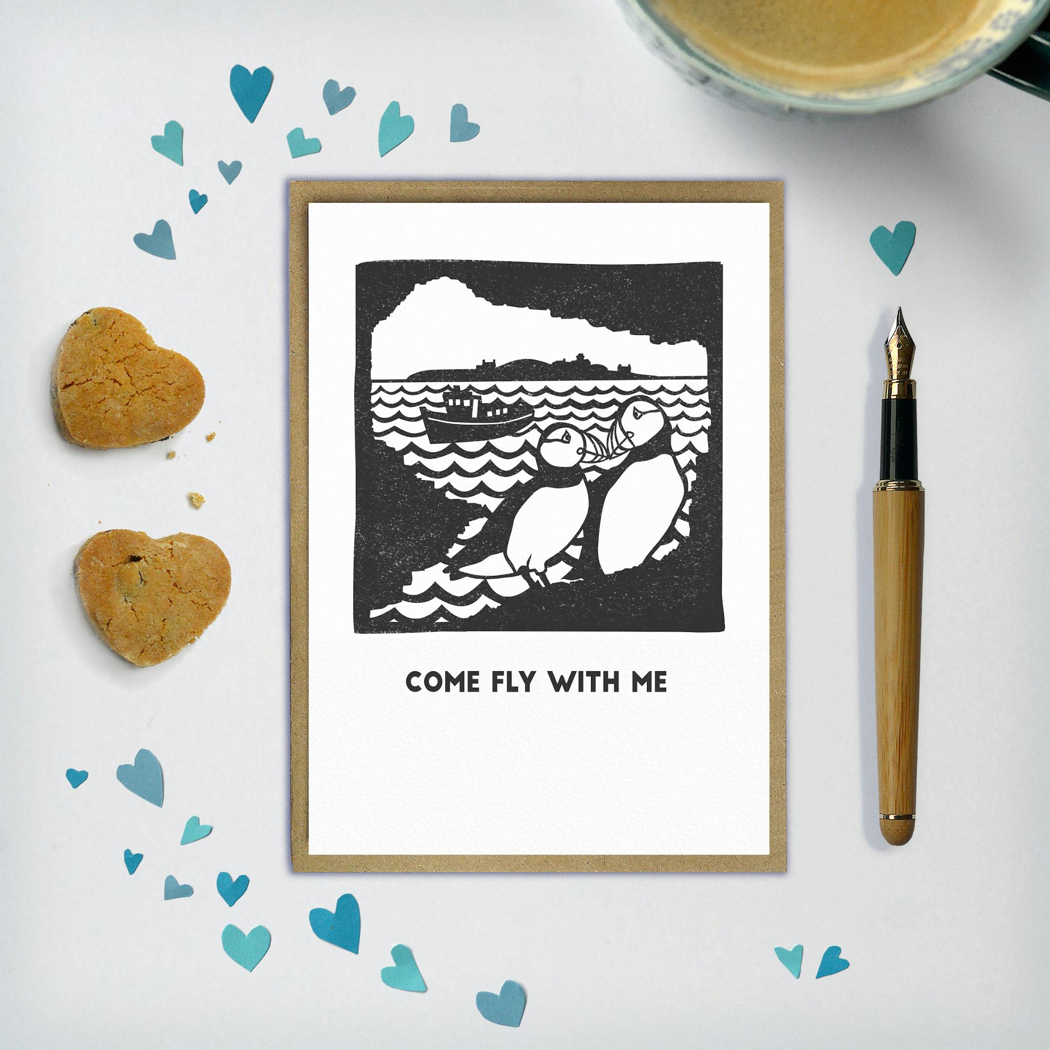 Message - Puffin Card - Frog and Gnome