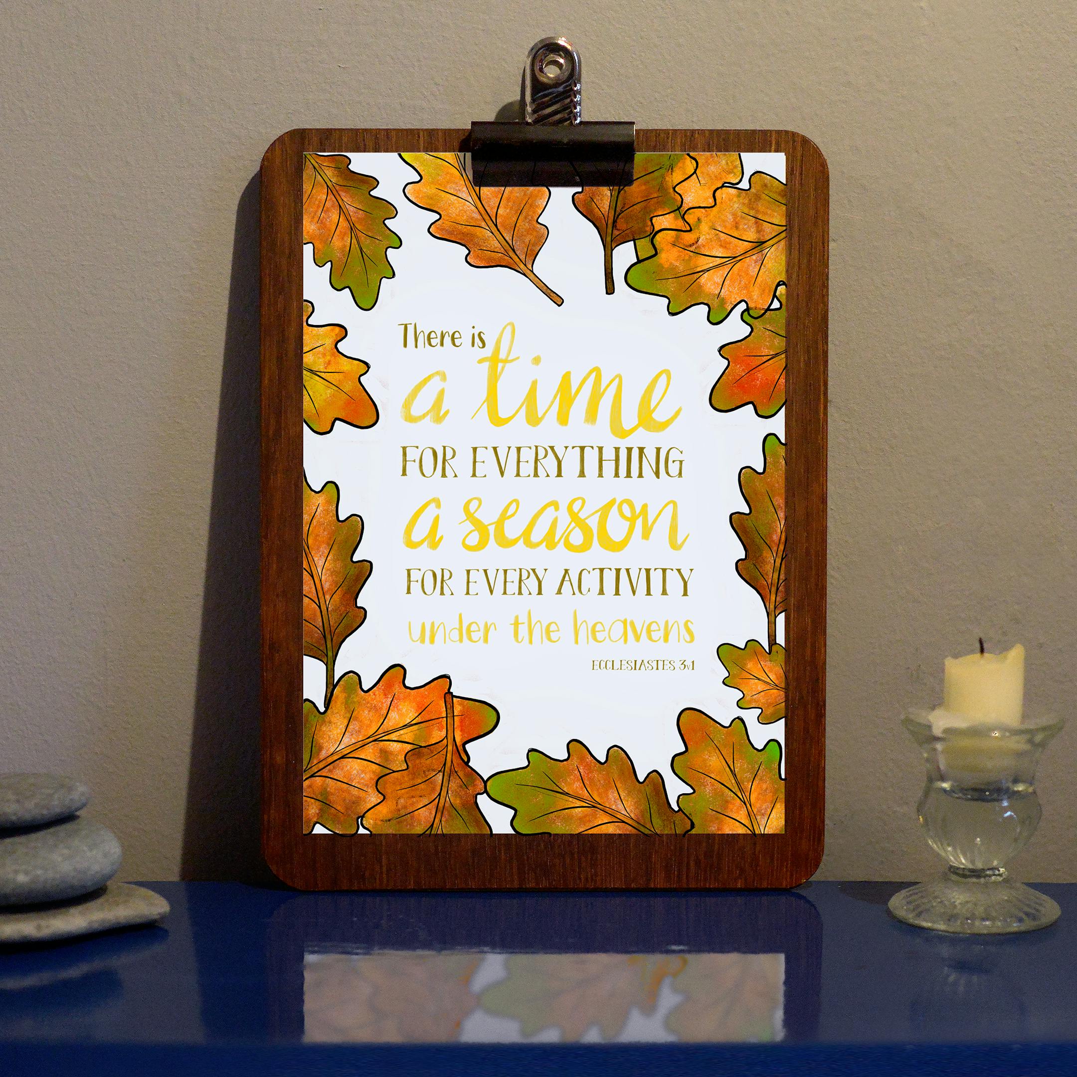 There Is A Time For Everything Print - Ecclesiastes 3v1 - Frog and Gnome