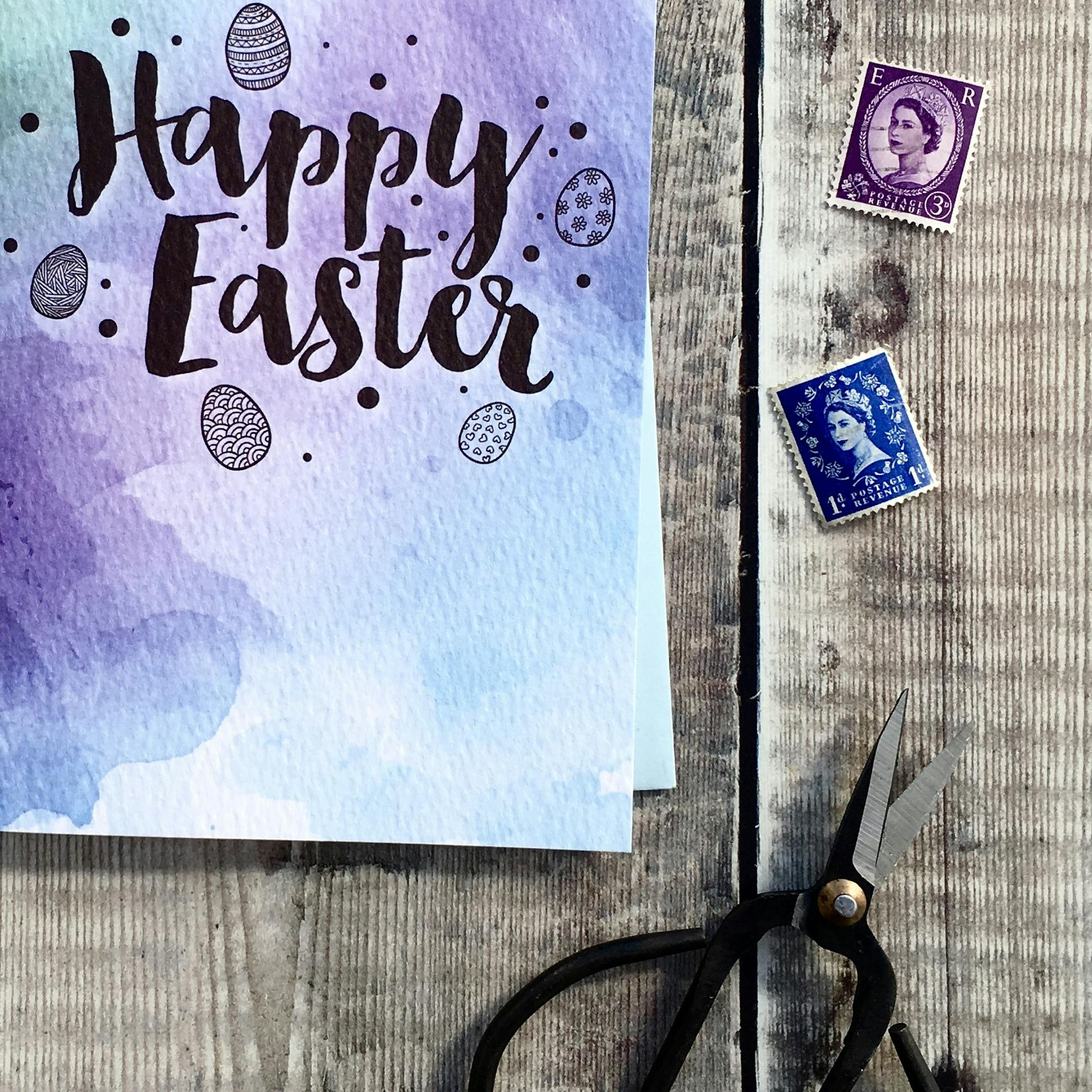 A6 Happy Easter Card - Izzy and Pop