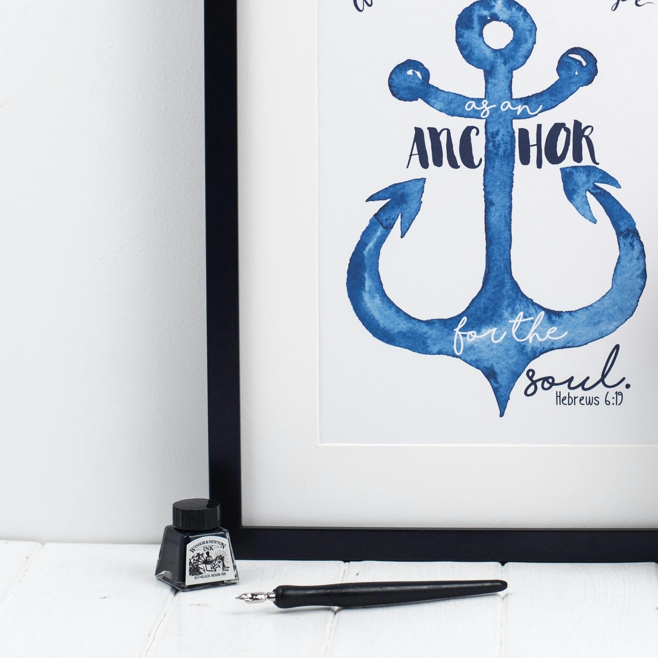 Anchor Print - Hope As An Anchor - Hebrews 6:19 - Izzy and Pop