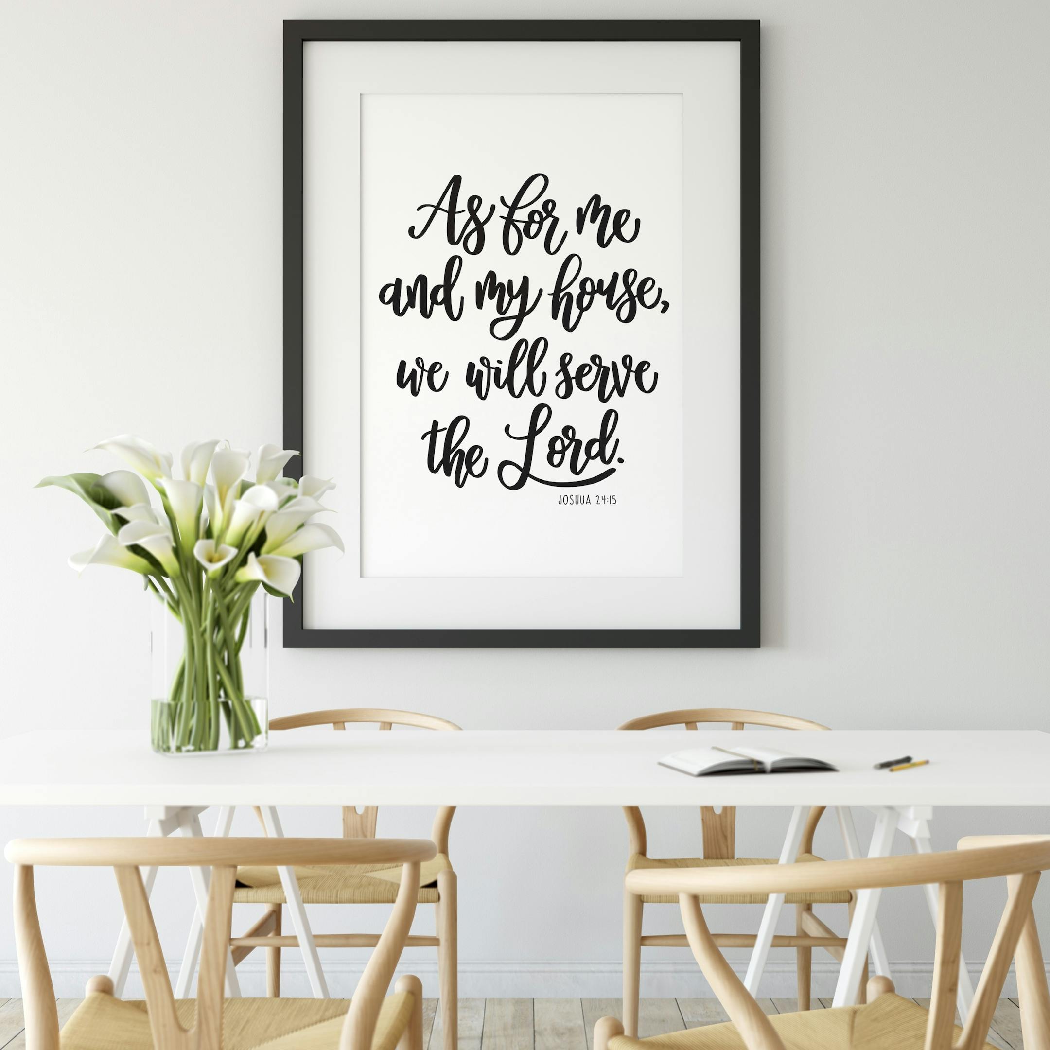 As For Me And My House Print 2 - Joshua 24:15 - Izzy and Pop