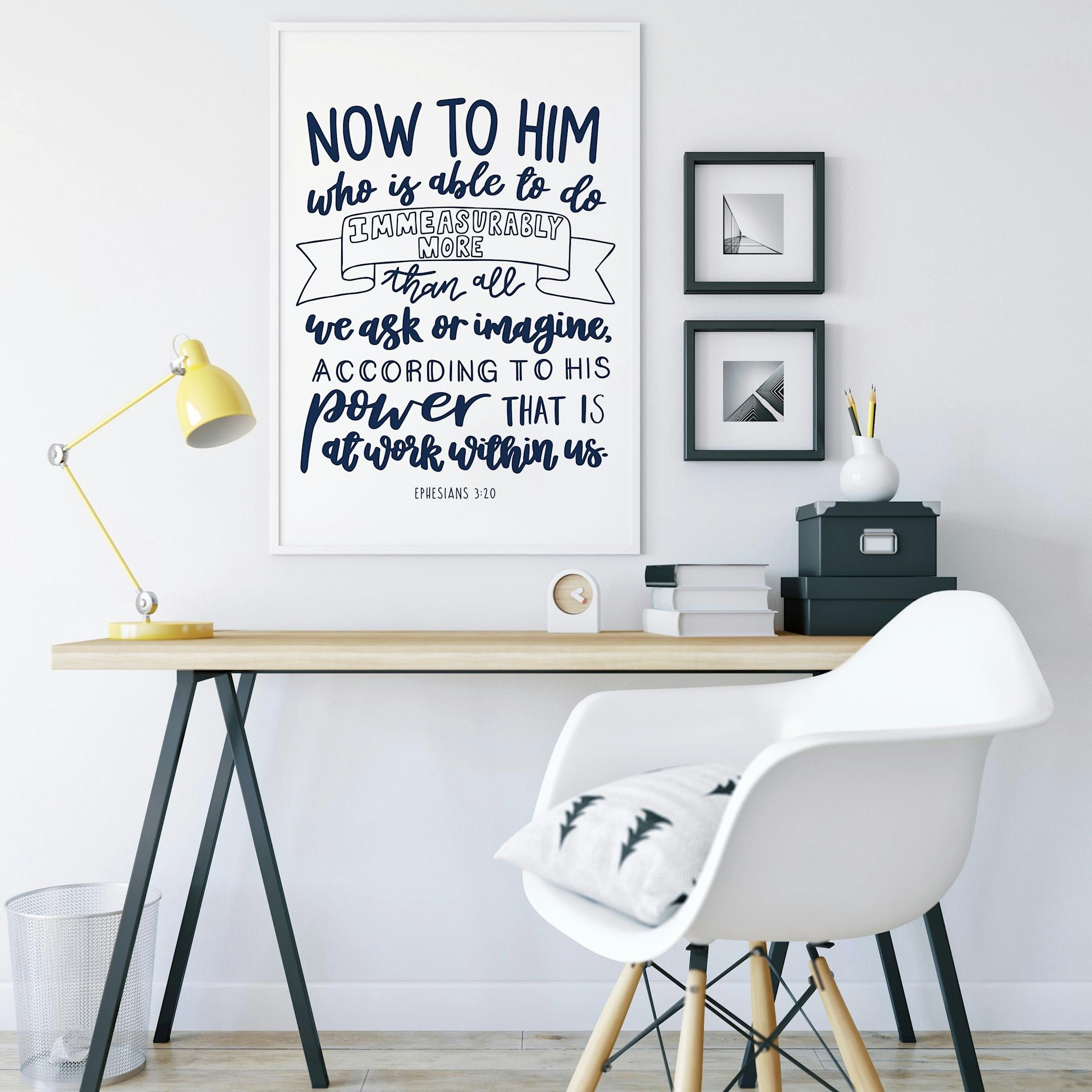 Ephesians 3:20 Print - Now To Him Who Is Able - Izzy and Pop