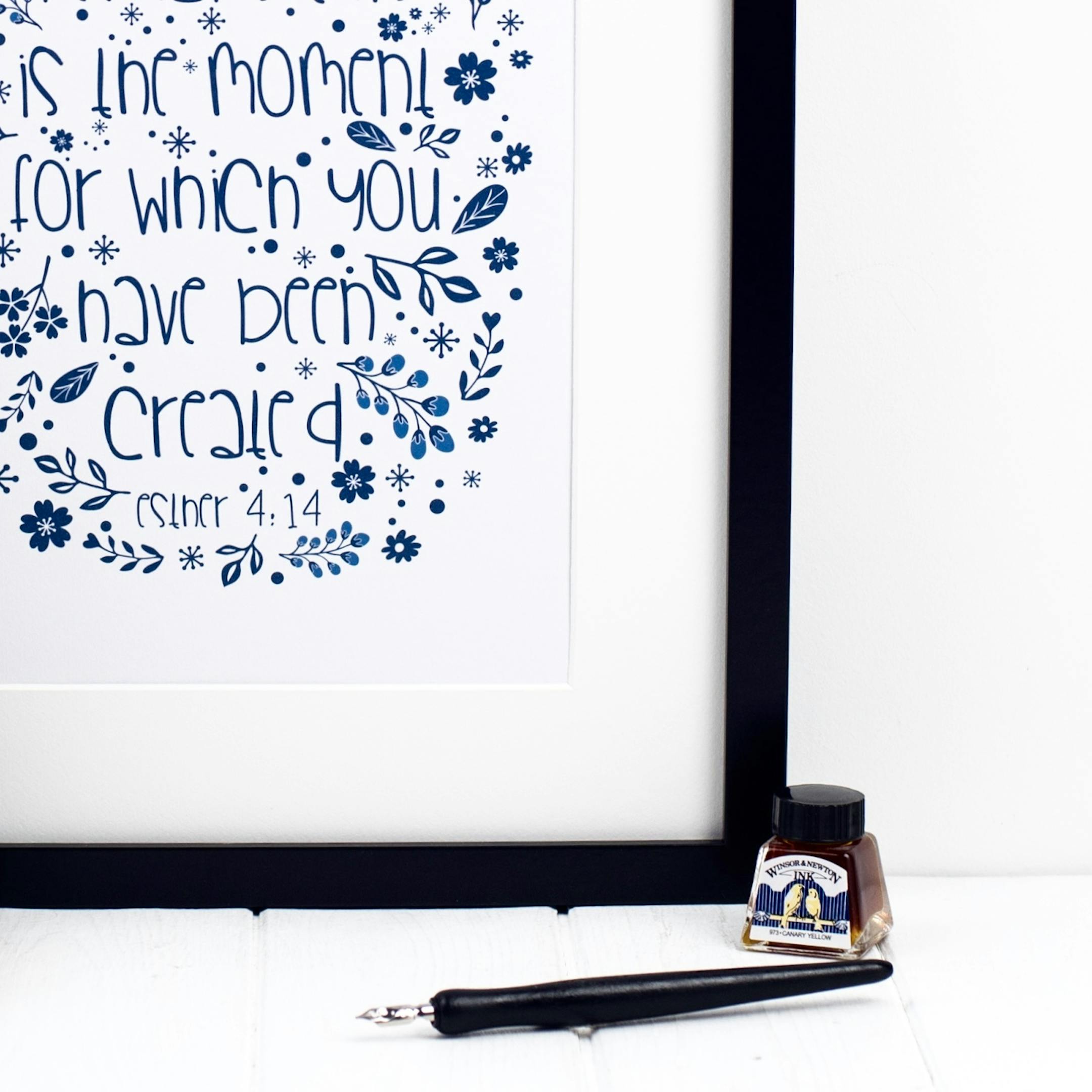 Esther 4:14 Print - Perhaps This Is The Moment - Izzy and Pop