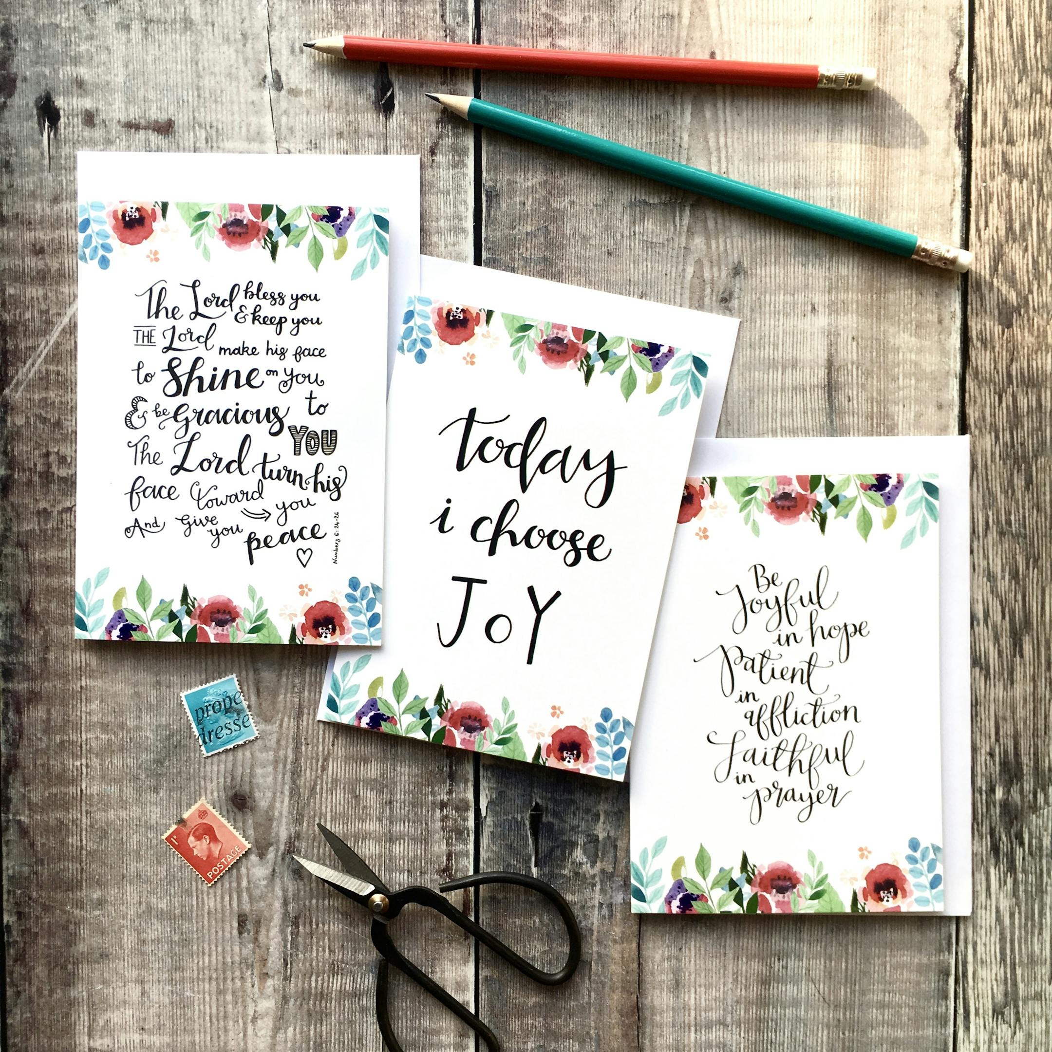 Floral Faith Encouragement Card Set - Izzy and Pop