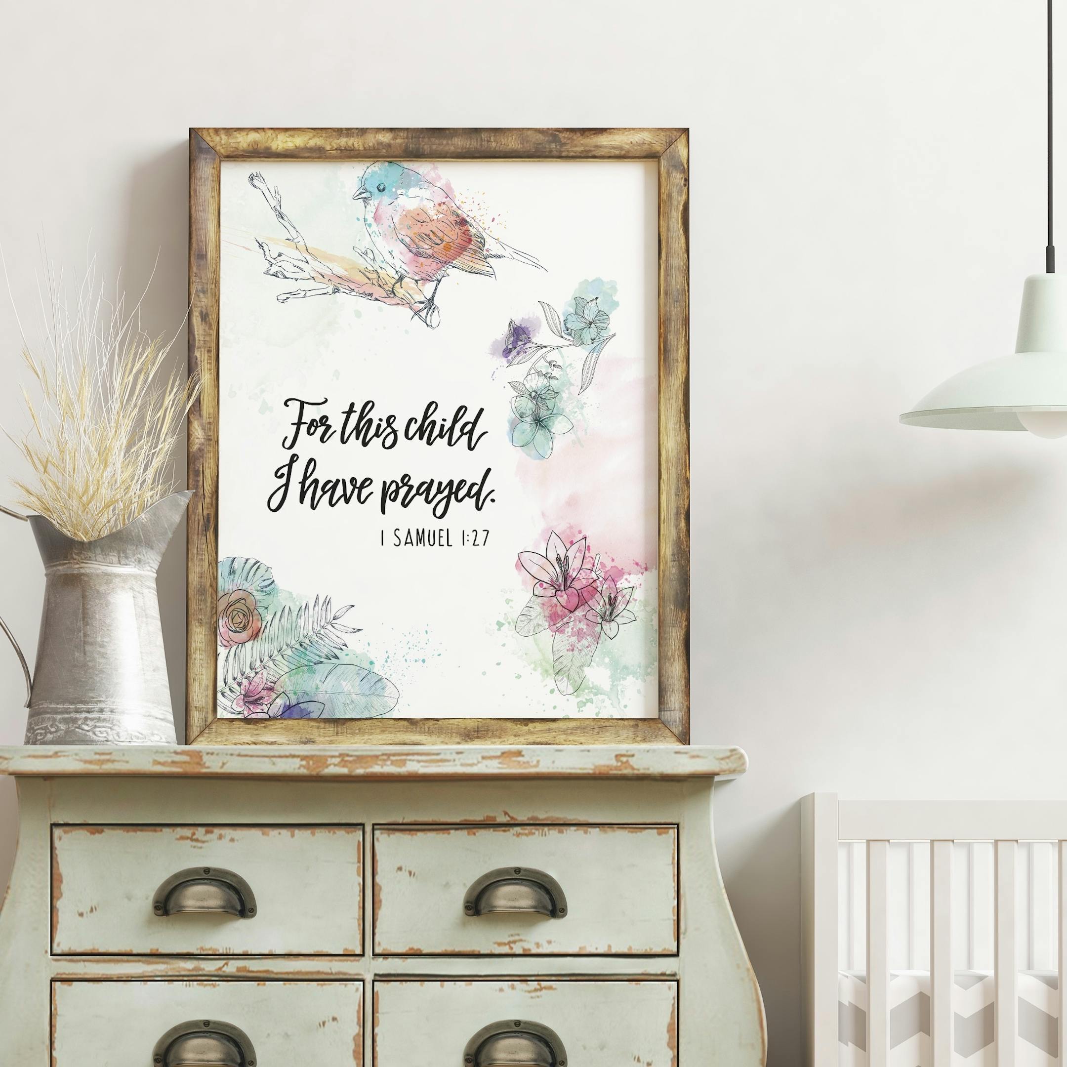 For This Child I Have Prayed Print - 1 Samuel 1:27 - Izzy and Pop