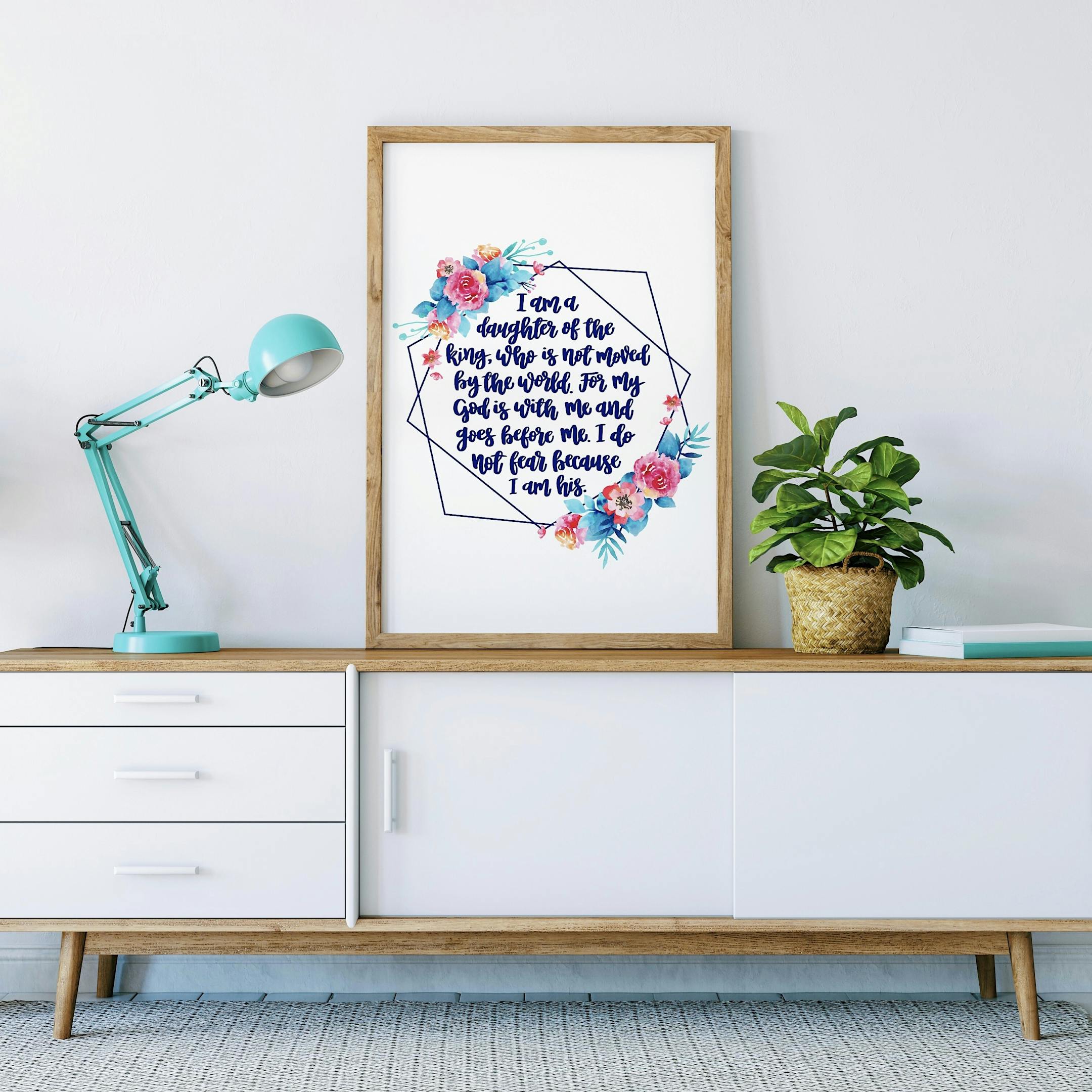Geo Print Personalised 2 - I Am A Daughter Of The King - Izzy and Pop