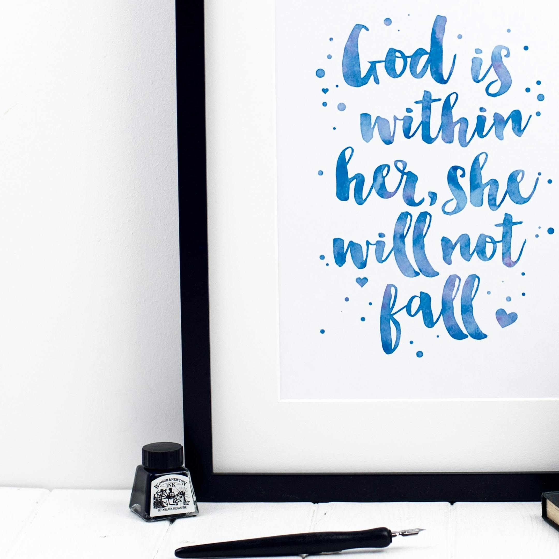 God Is Within Her She Will Not Fall - Psalm 46:5 Print - Izzy and Pop
