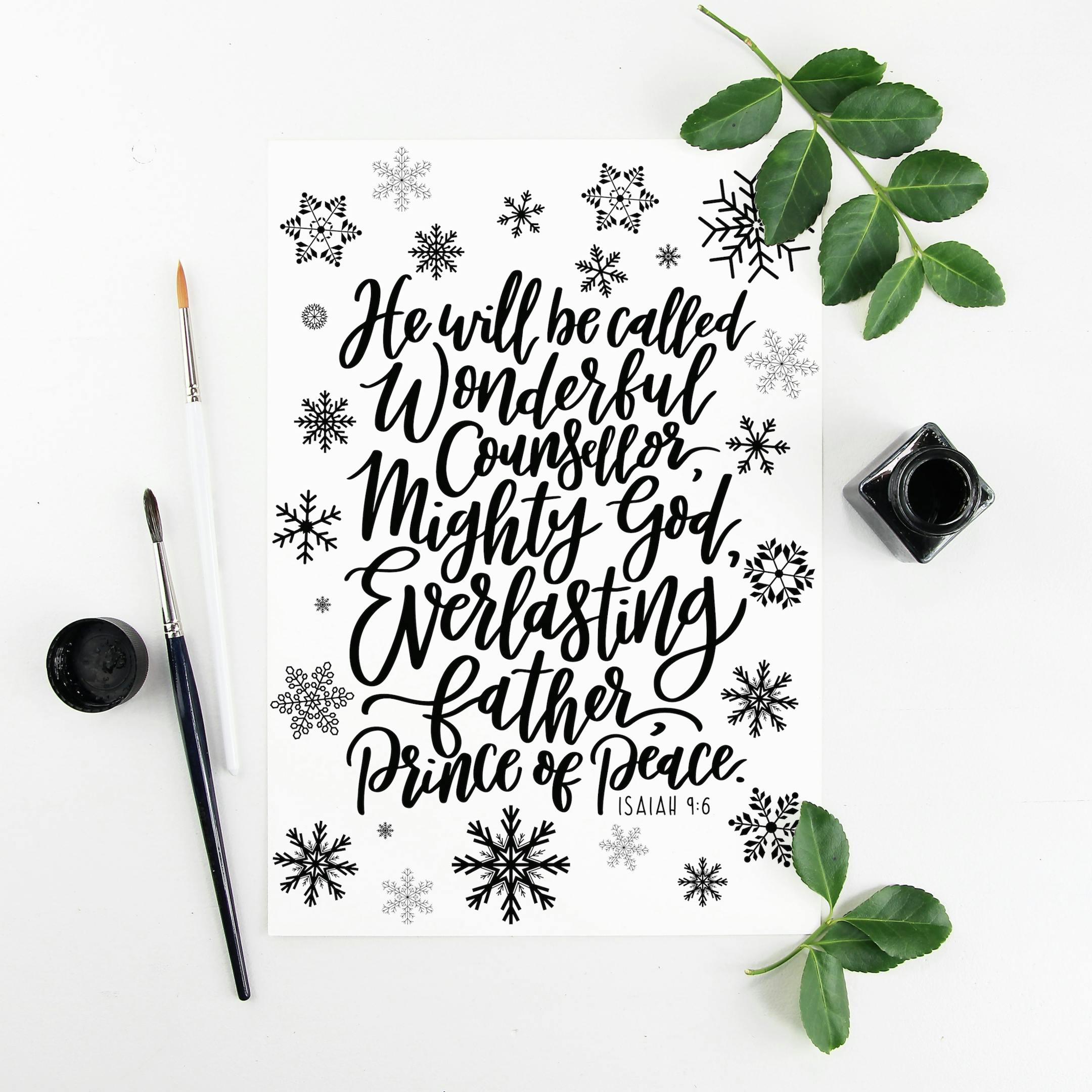 He Will Be Called Wonderful Counsellor Christmas Print - Isaiah 9:6 - Izzy and Pop