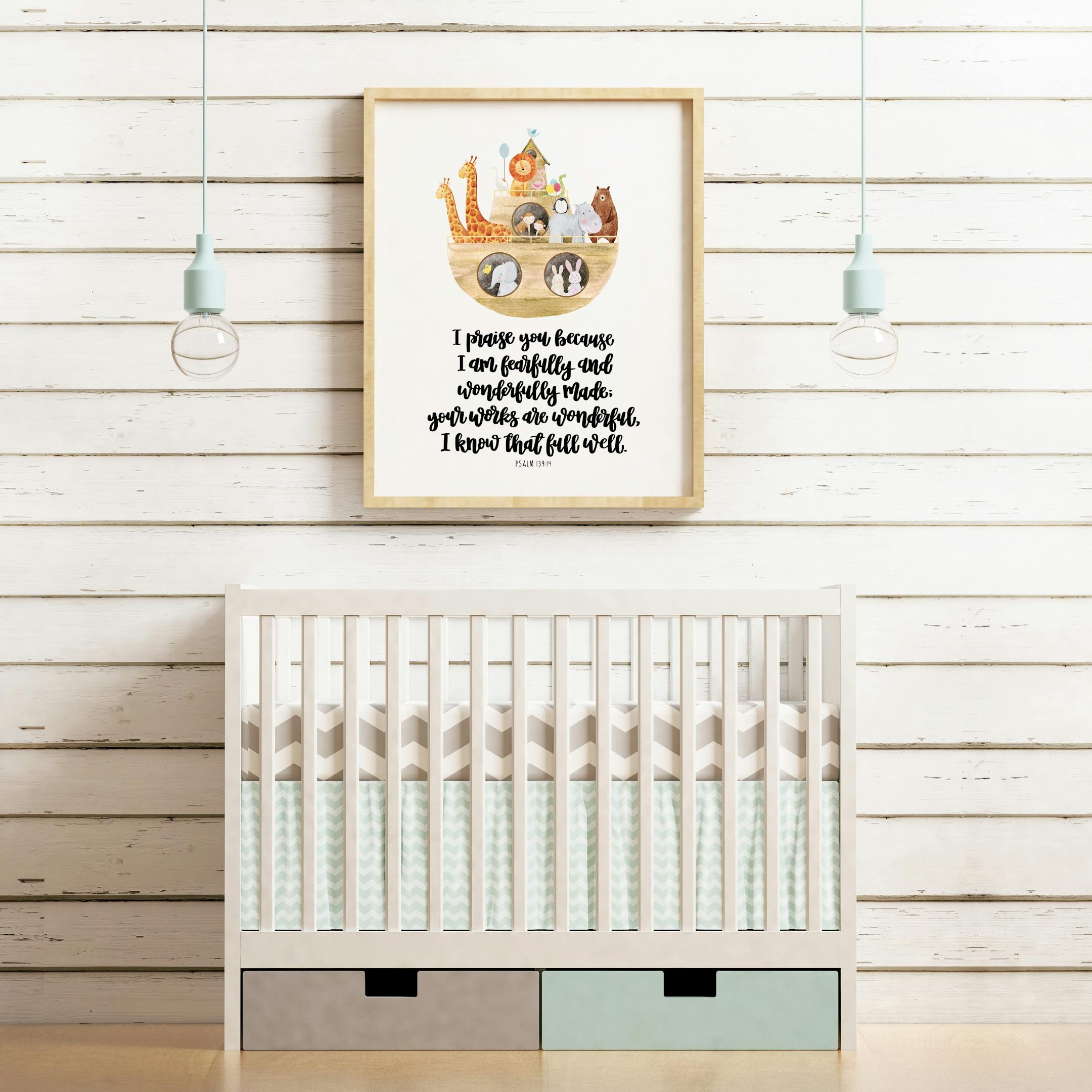 I Am Fearfully And Wonderfully Made - Psalm 139:14 Print - Izzy and Pop