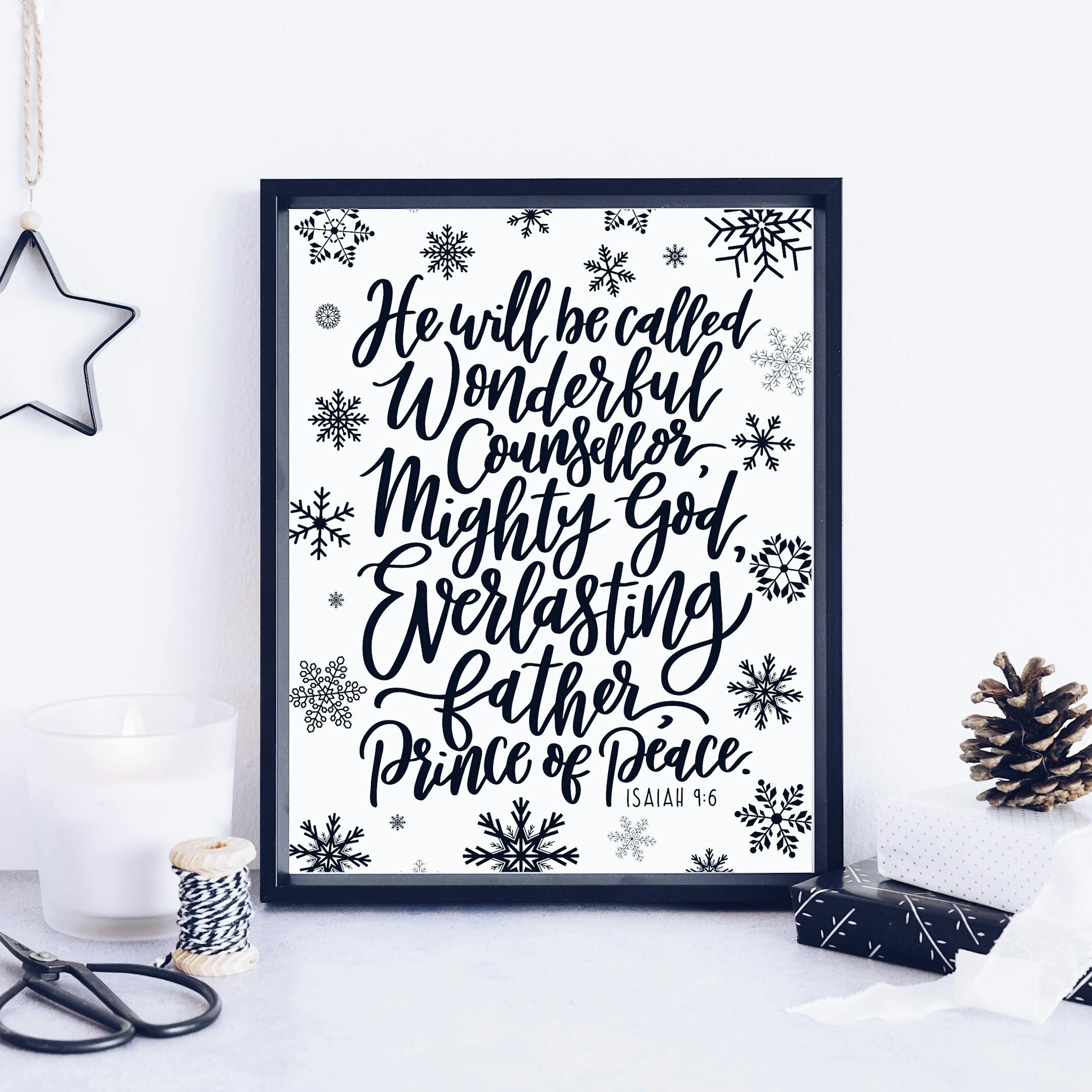 Isaiah 9:6 Print - He Will Be Called - Izzy and Pop
