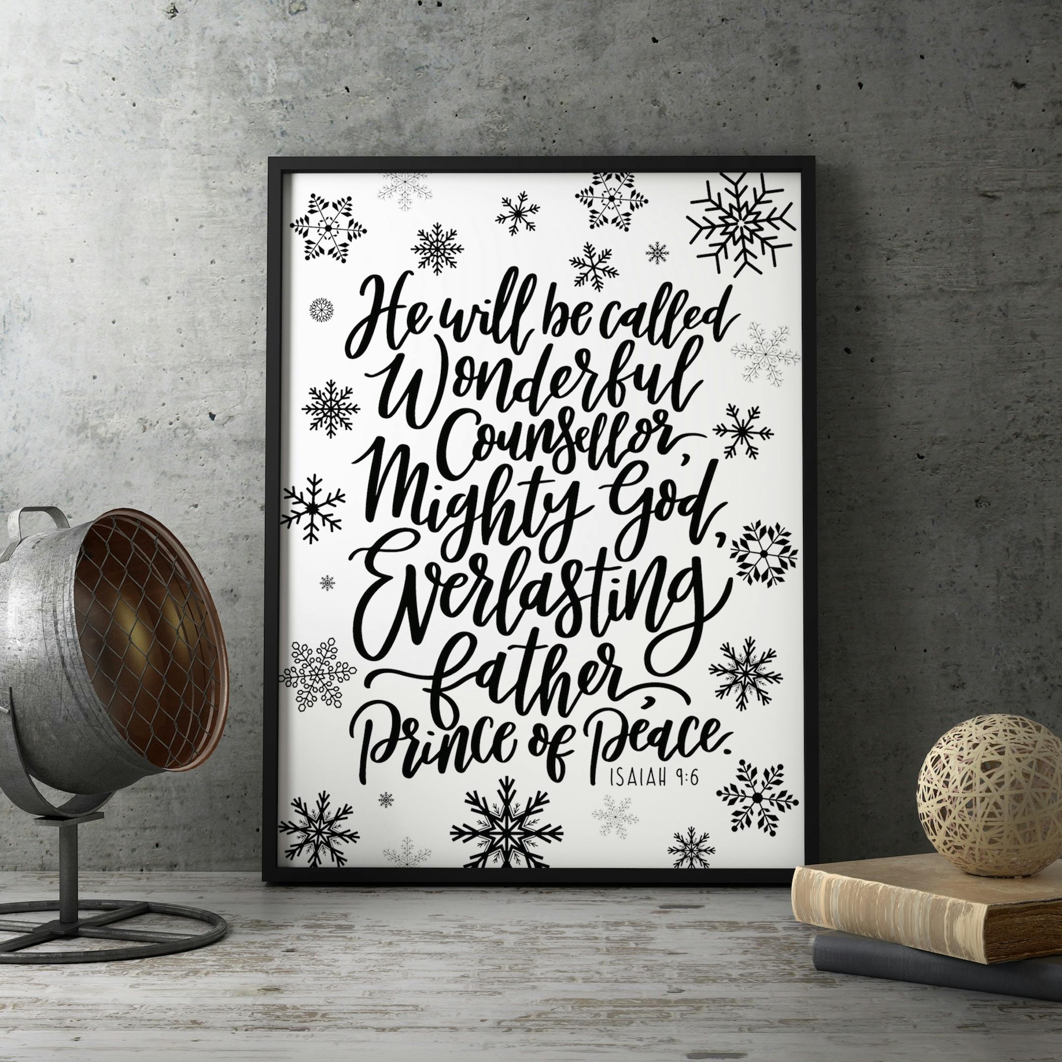 Izzy and Pop Christmas Print - He Will Be Called Wonderful Counsellor Print - Izzy and Pop