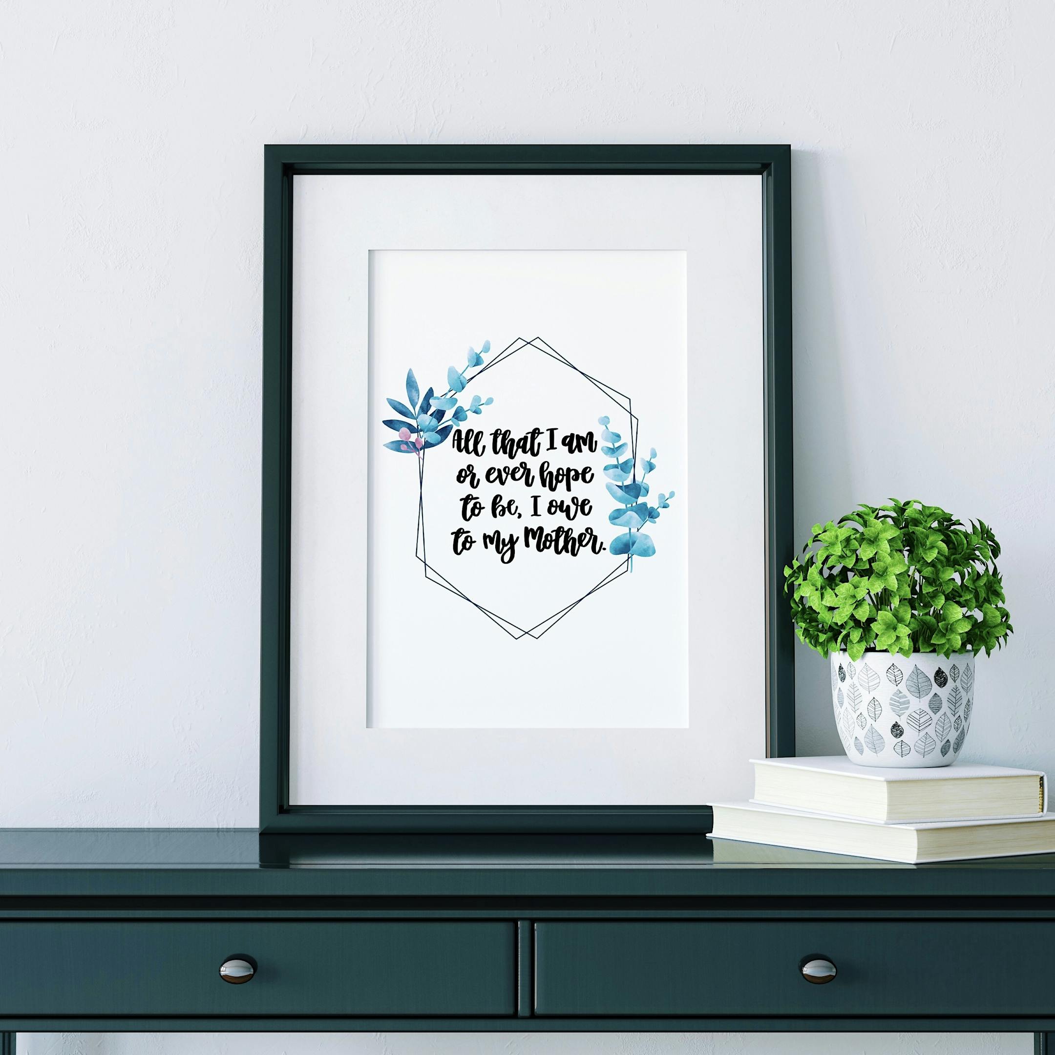 Izzy and Pop Print - All That I Am Or Ever Hope To Be