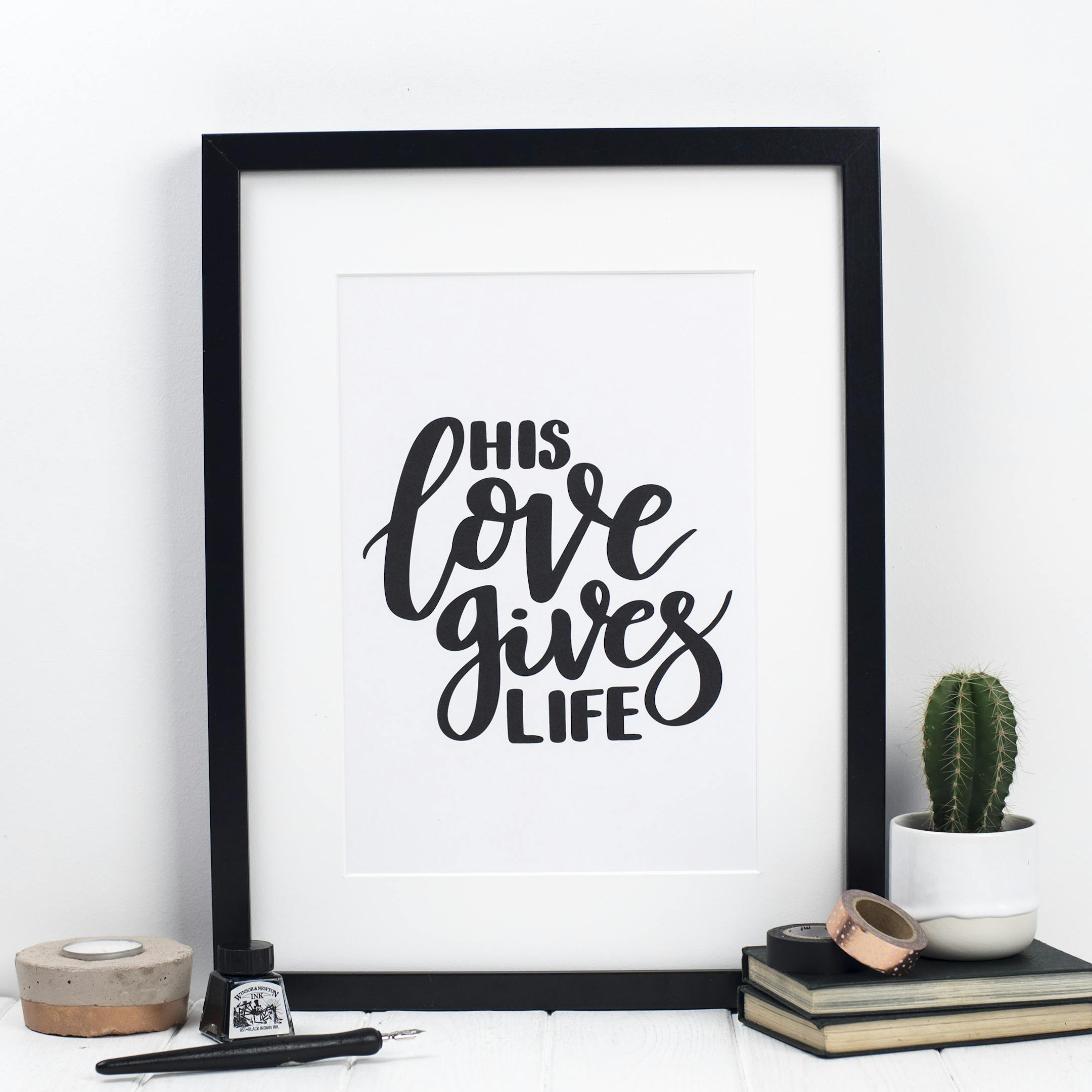Izzy and Pop Print - His Love Gives Life - John 10:10