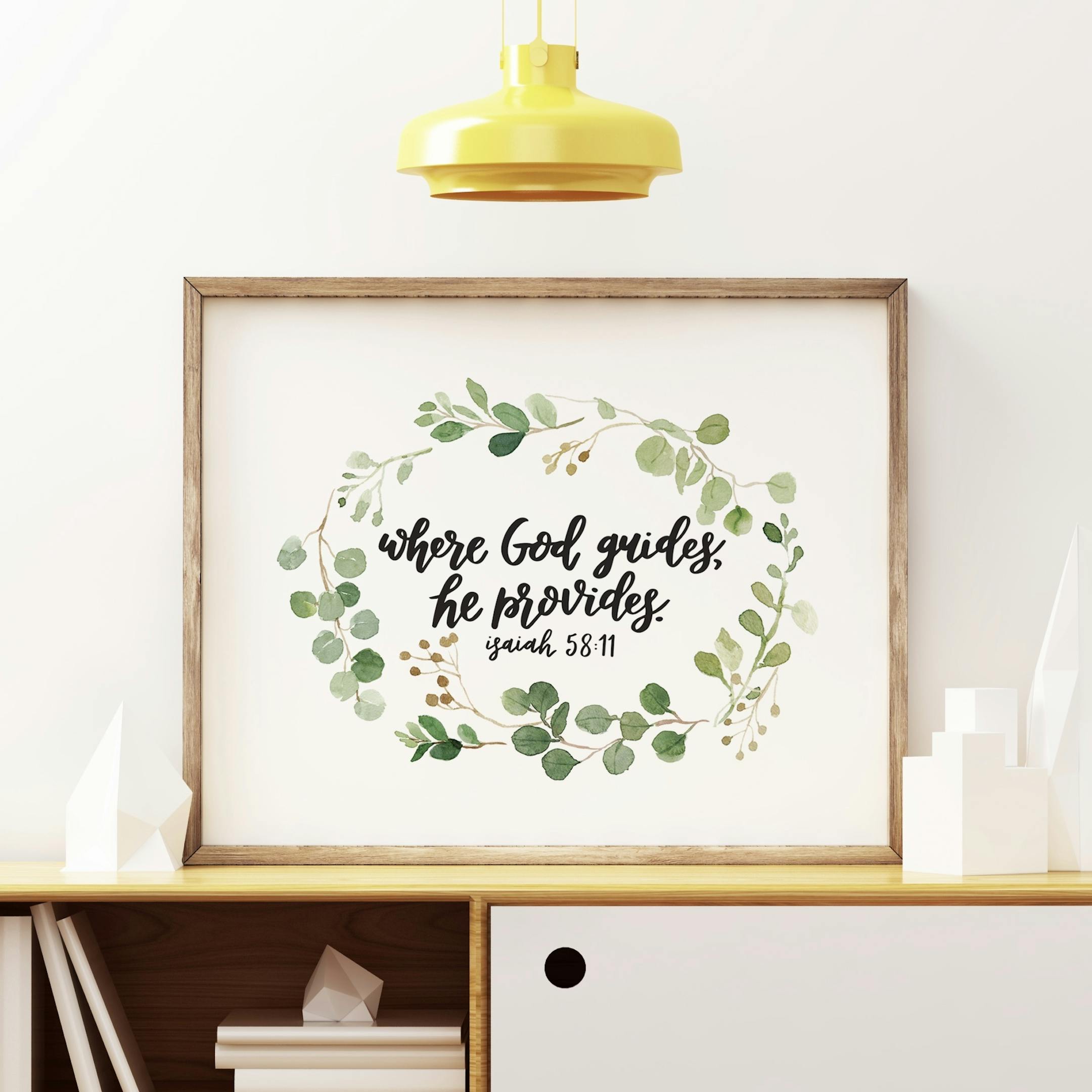Landscape Where God Guides He Provides Print - Isaiah 58:11 - Izzy and Pop