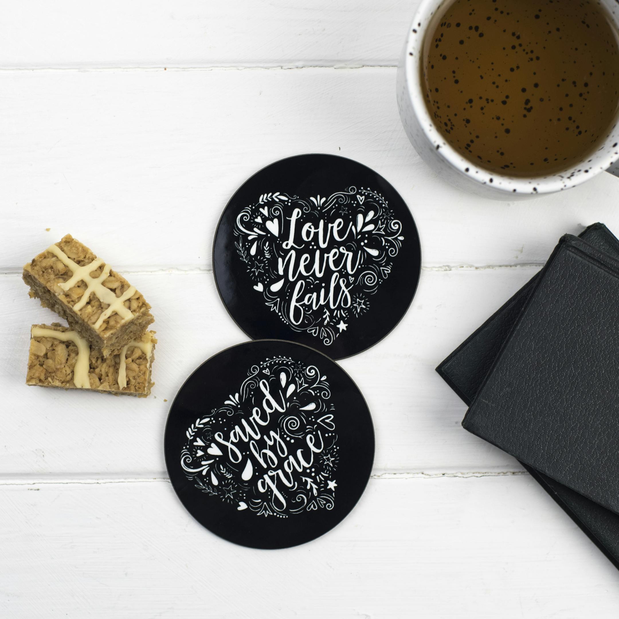 Love & Grace Coasters - Set of 2 - Izzy and Pop