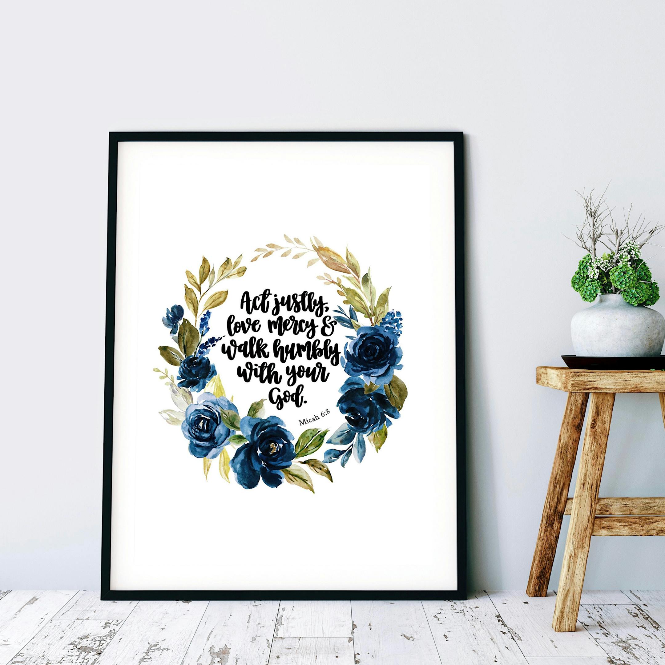 Micah 6:8 Print - Izzy & Pop
