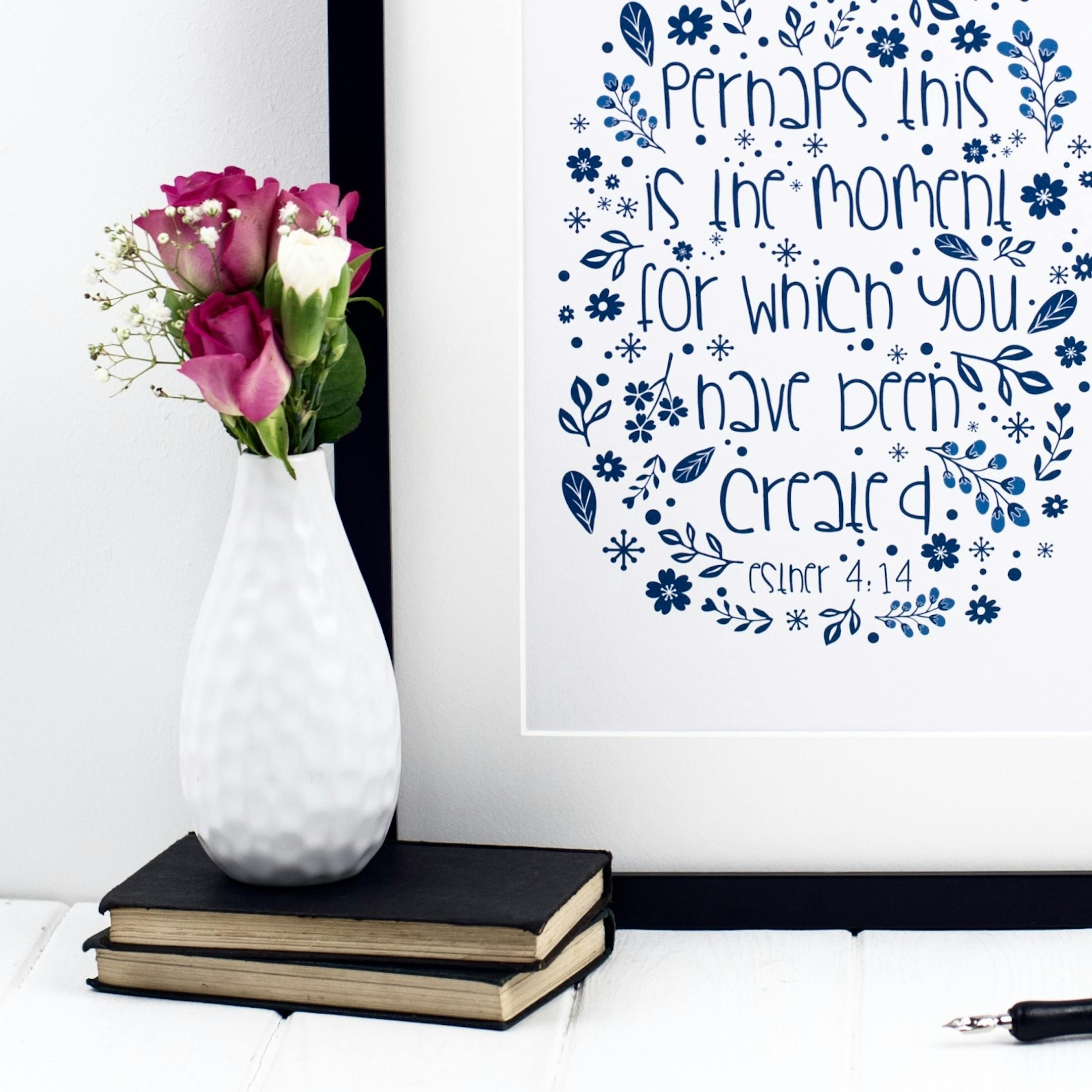 Perhaps This Is The Moment - Esther 4:14 Print - Izzy and Pop