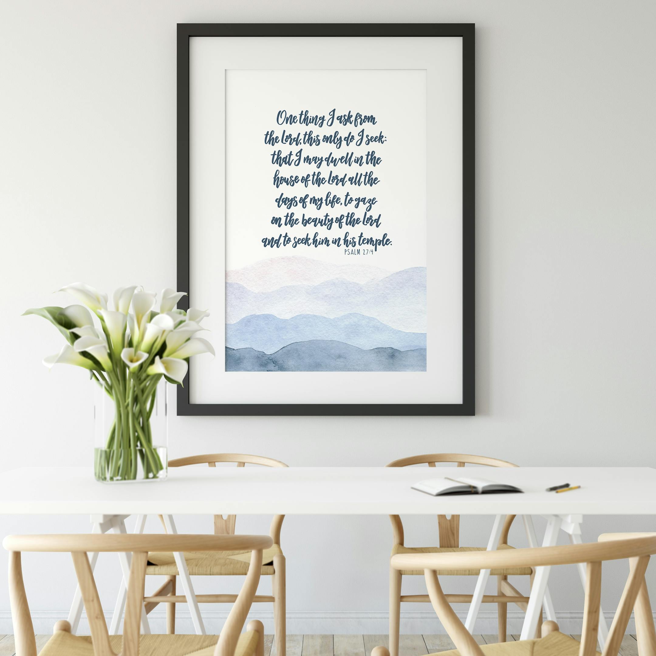 Psalm 27:4 Print - One Thing I Ask From The Lord - Izzy and Pop