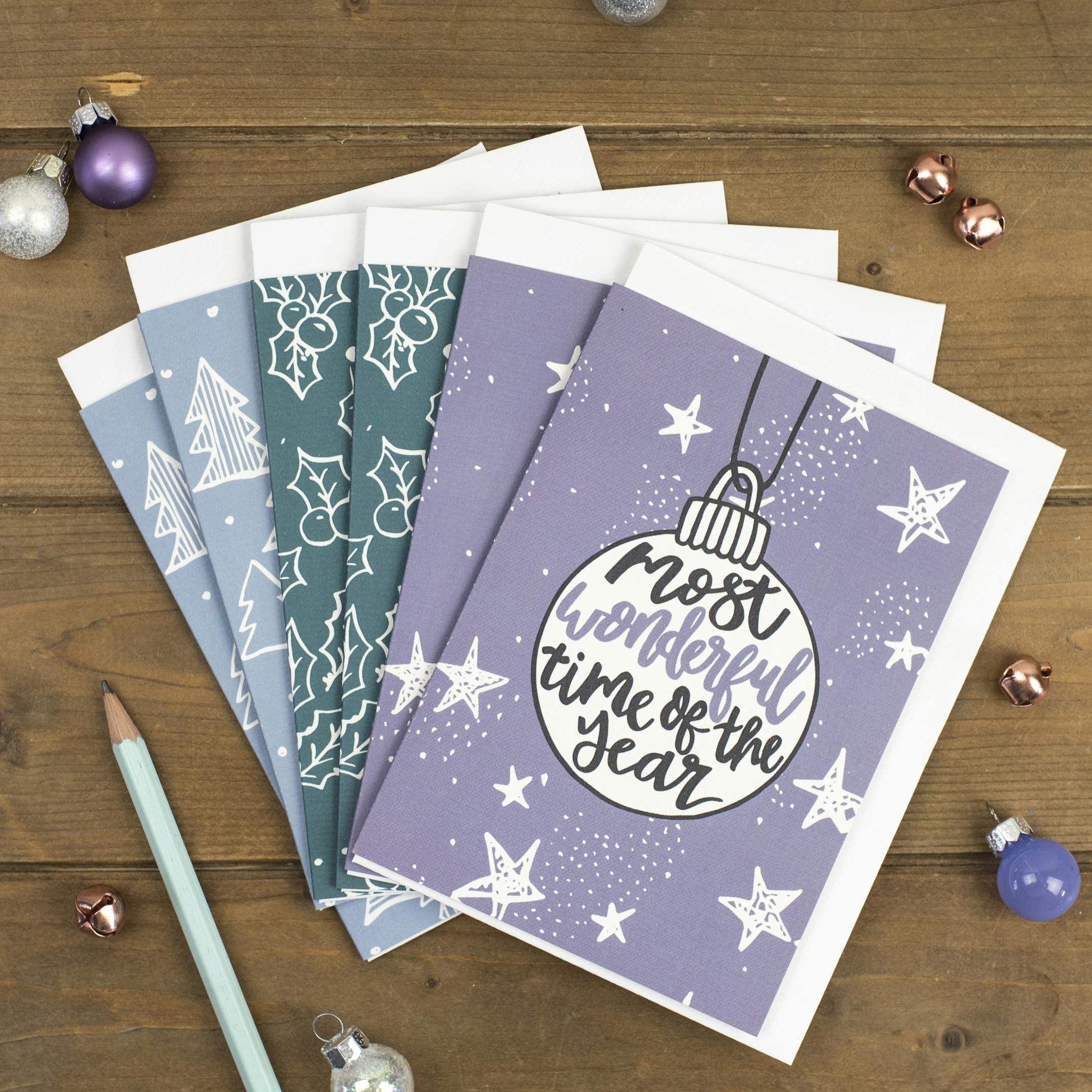 Set of Christmas Cards - Most Wonderful Time Of The Year - Izzy and Pop