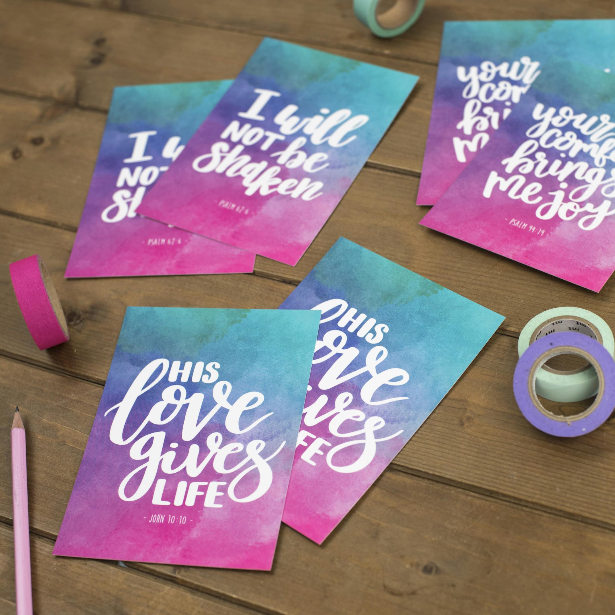 Set of Watercolour Postcards (6) - Izzy and Pop